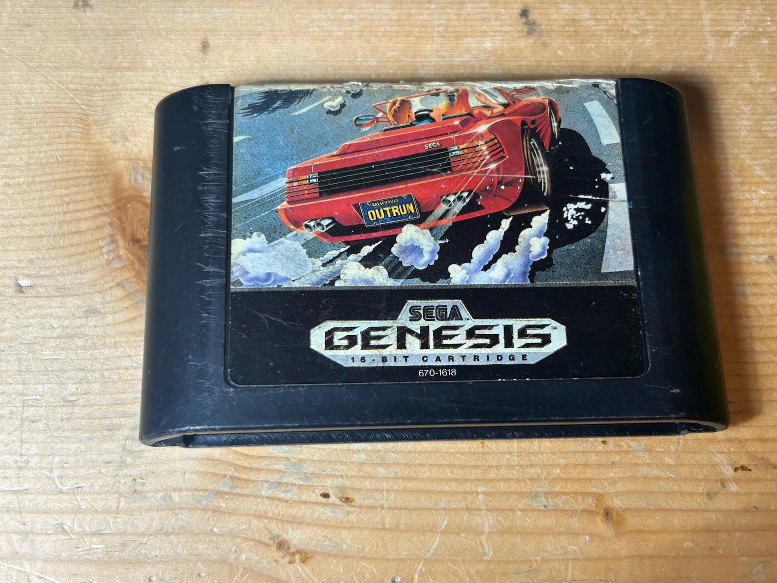 Acceptable OutRun (Sega Genesis, 1990) Authentic Tested Ships Free