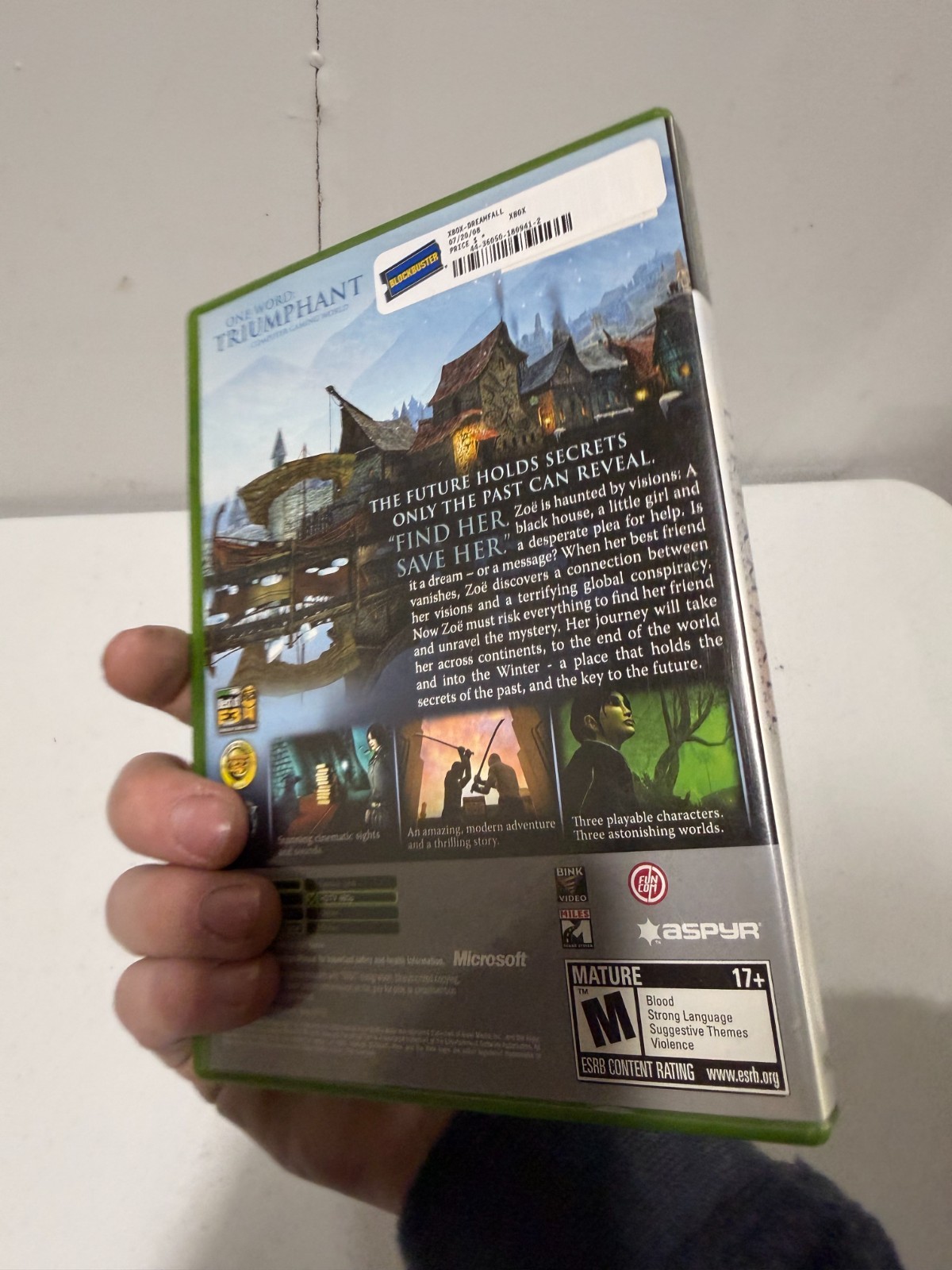 Dreamfall: The Longest Journey (Microsoft Xbox, 2006) Original Case & Disc 4A