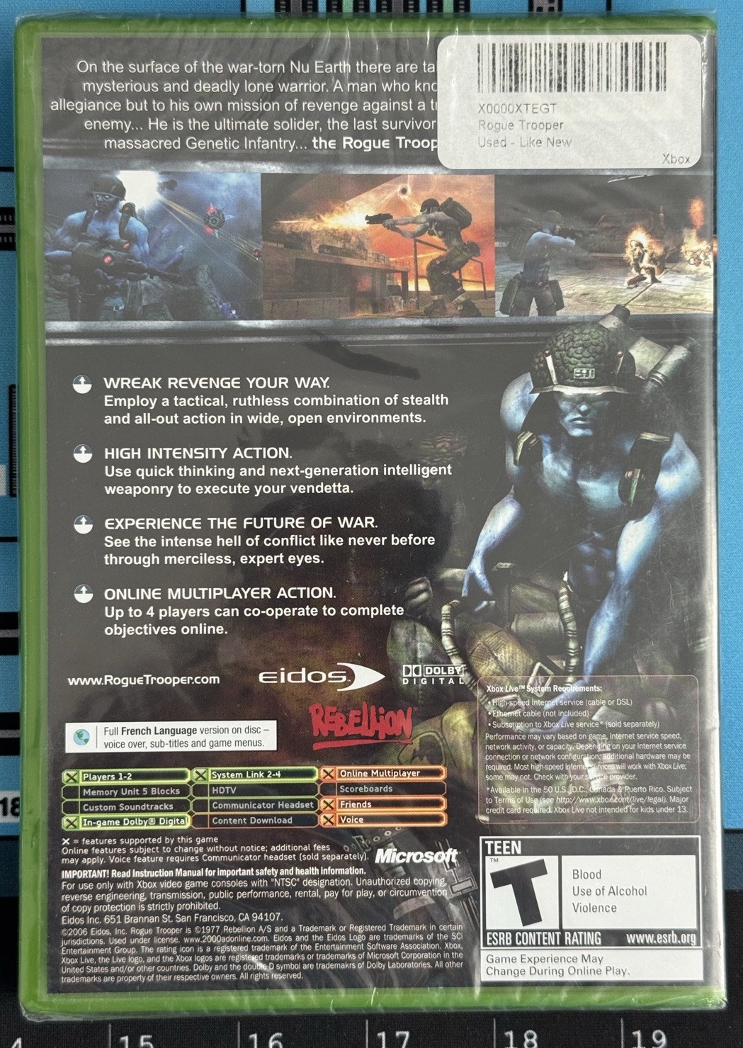 Rogue Trooper Microsoft Xbox CIB Complete Used LN – Sealed