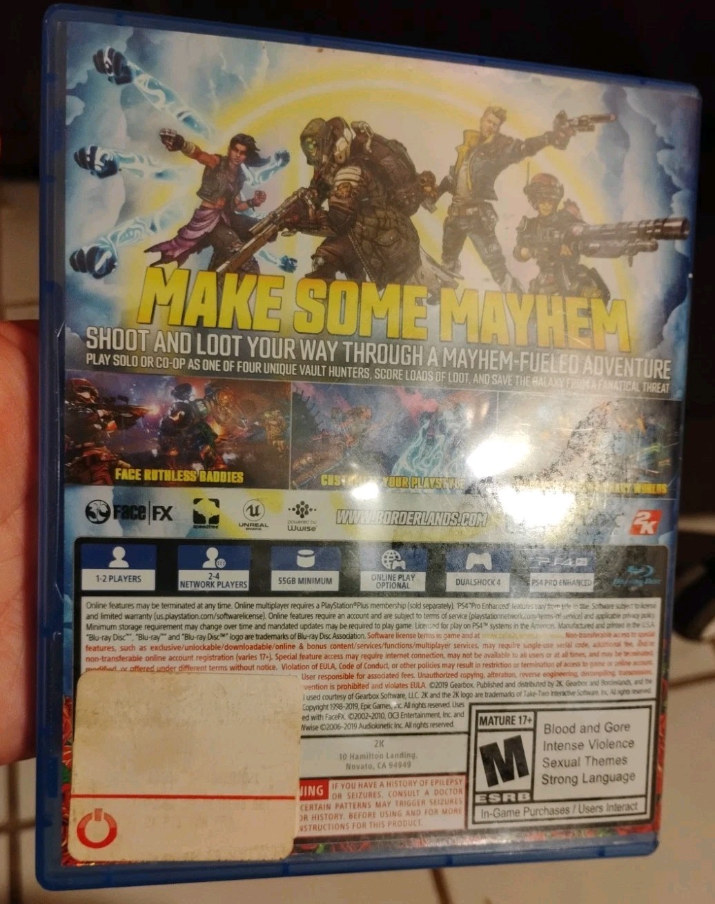 PS4 5Game Bundle Days Gone, Tomb Raider, God Of War, Borderlands, & Just Cause 3