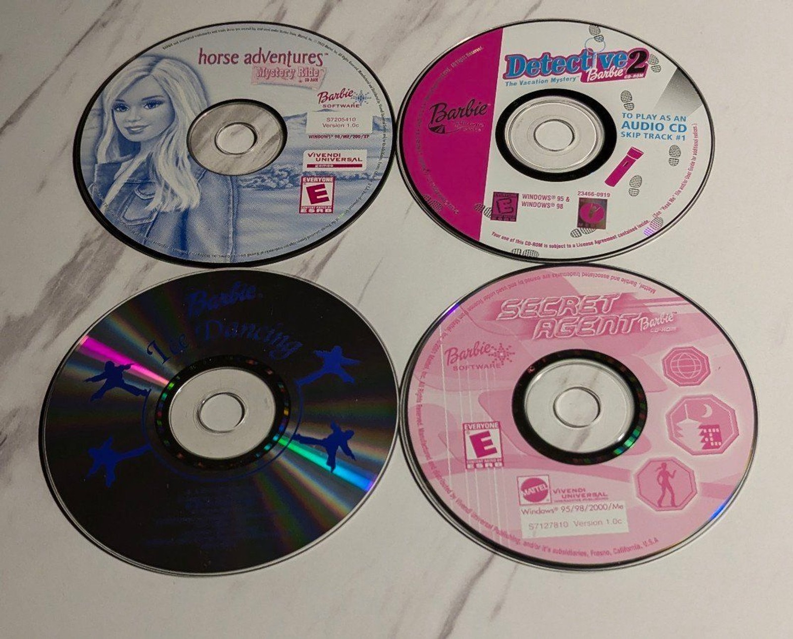 Barbie 3 PC Game Lot : Horse Adventures, Secret Agent Barbie, Barbie Detective 2