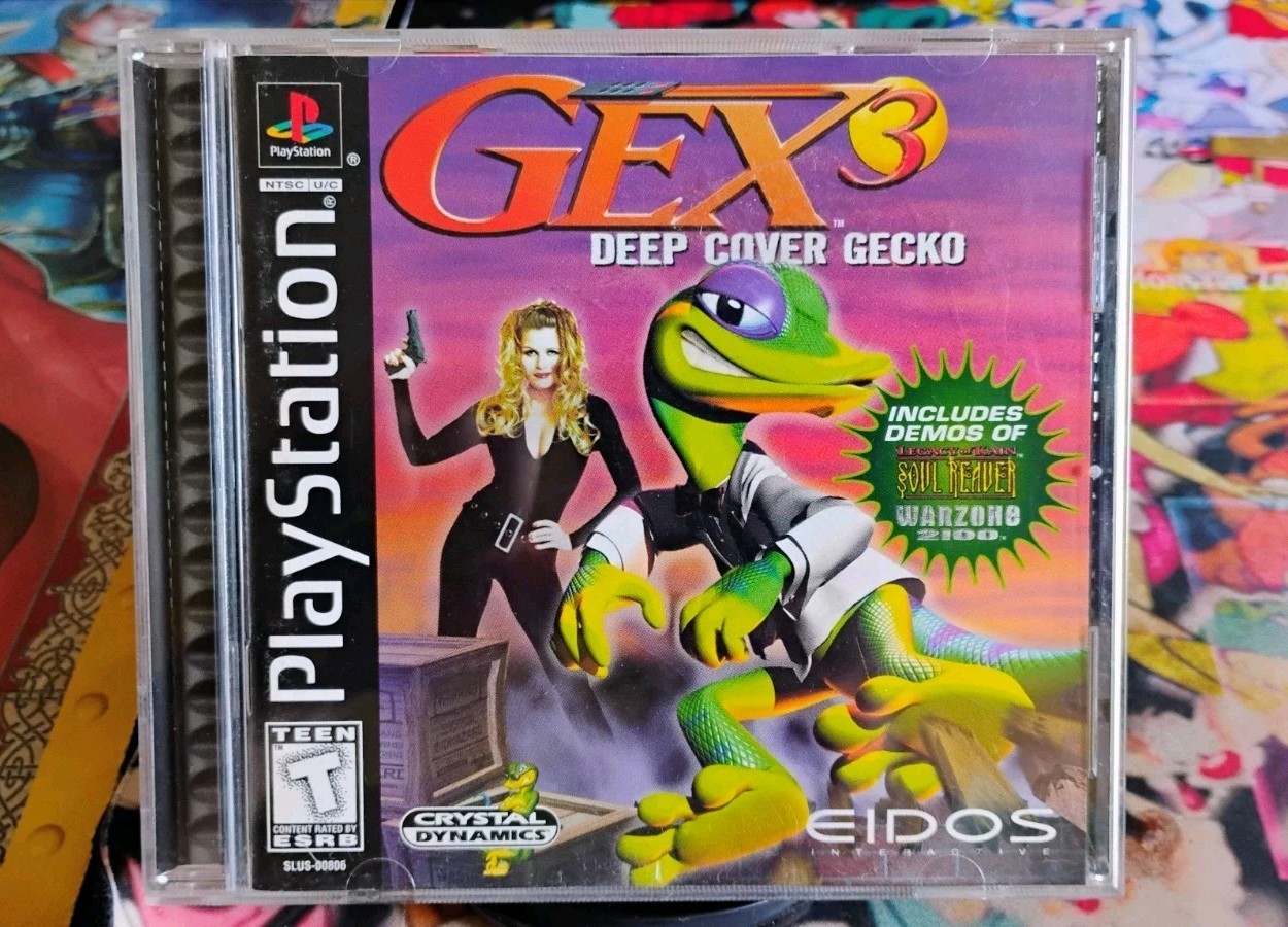 Gex 3 Deep Cover Gecko (Sony PlayStation 1,1999) PS1 CIB Complete Tested