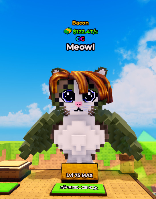 KICK A LUCKY BLOCK – 122.4.Ts BACON MEOWL (MAX LVL) CHEAPEST