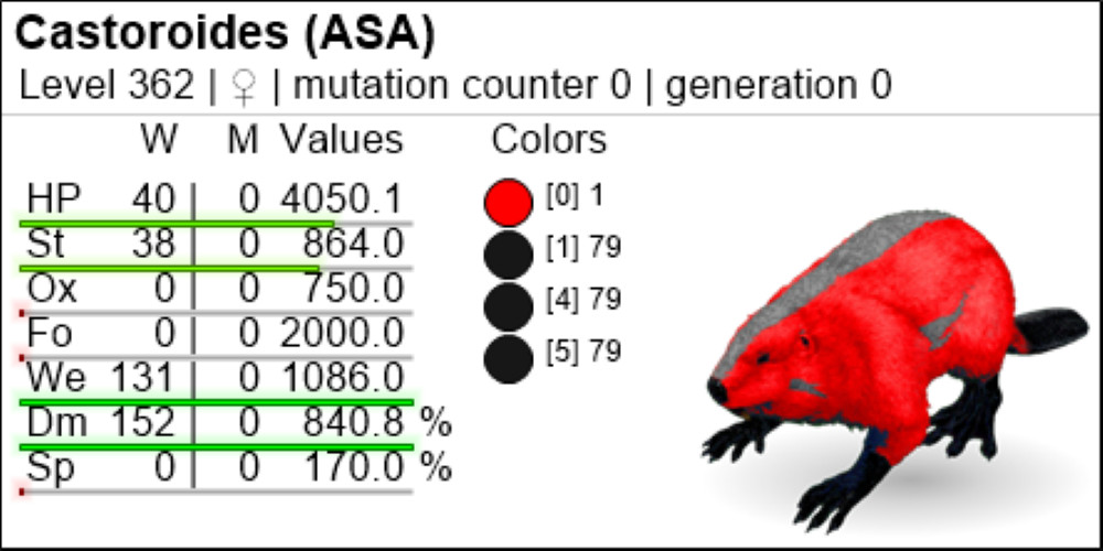 Castoroides-Ark Survival Ascended-ASA-PvE-Dino-Official-Colors-PC/PS5/XBOX