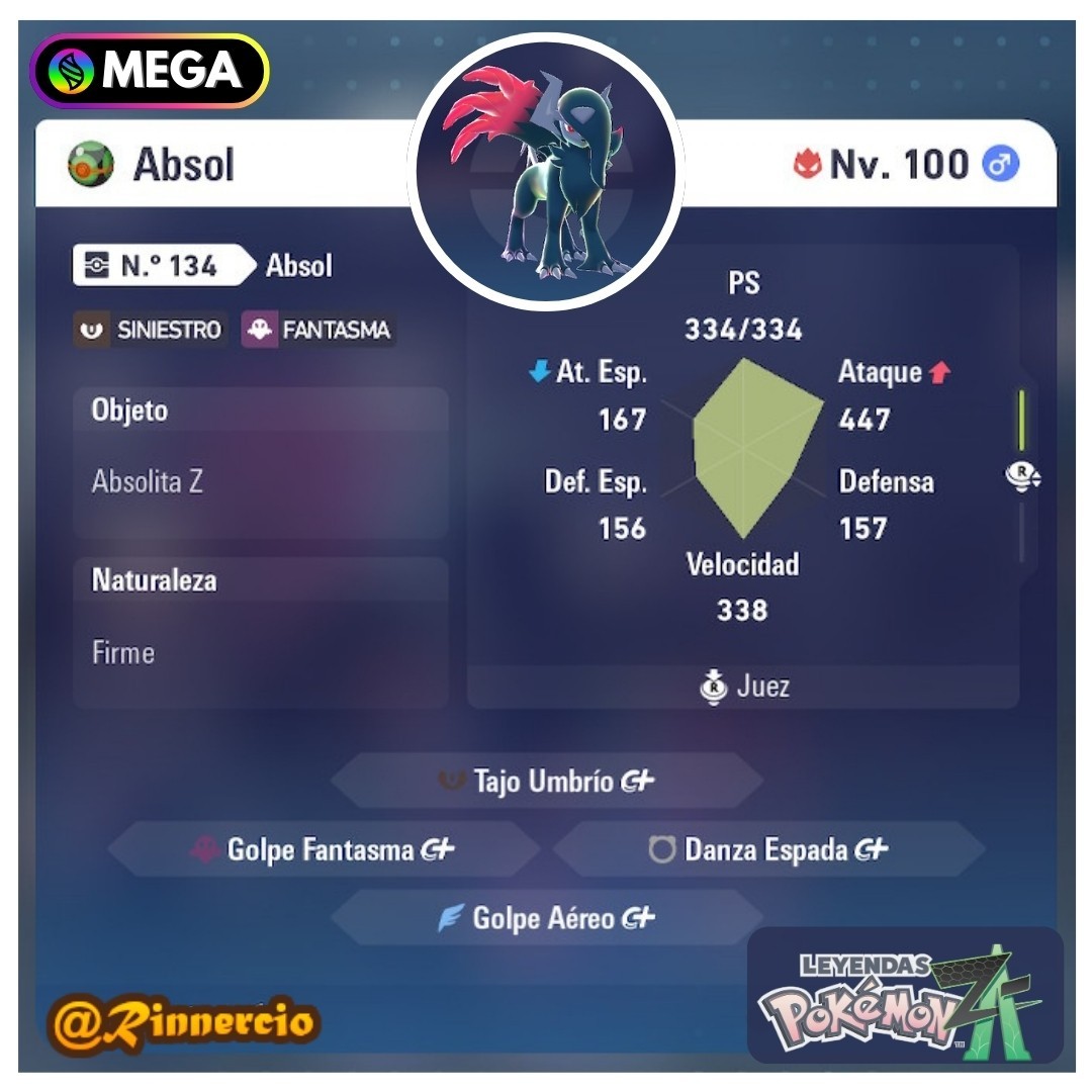 MEGA Absol Z Shiny Alpha 6IVs Competitive Pokemon ZA Legends + Free Masterball