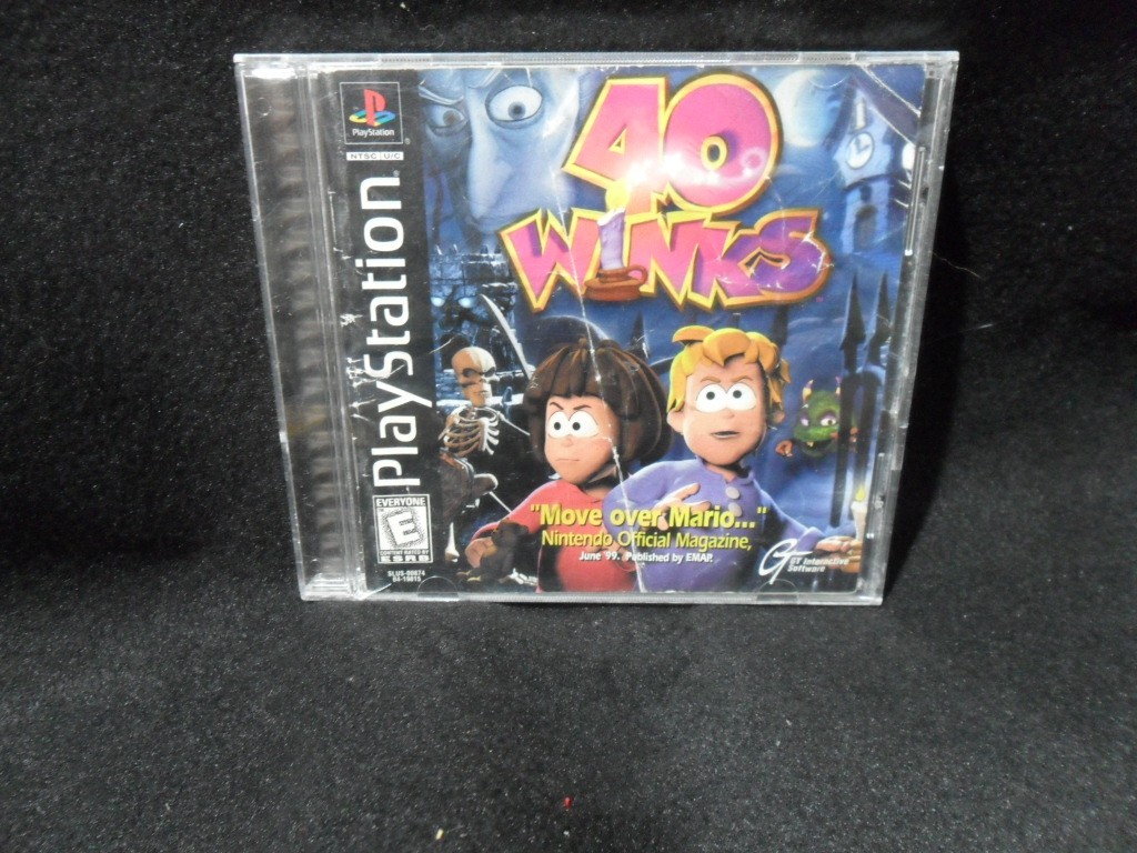 40 Winks (Sony PlayStation 1, 1999) PS1 CIB Black Label w/ Reg Card