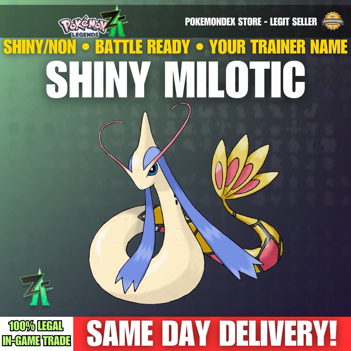 ✨ SHINY MILOTIC ✨ ALPHA ✨BATTLE READY – Pokemon Legends Z/A