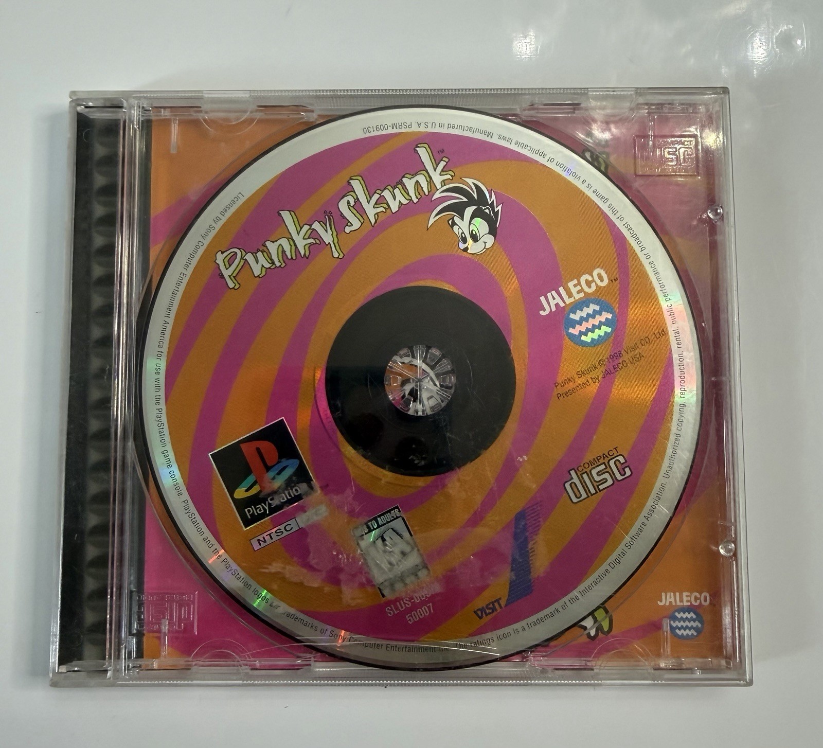 Punky Skunk – Sony PlayStation 1, 1998 – Disc And Case – PS1 Tested