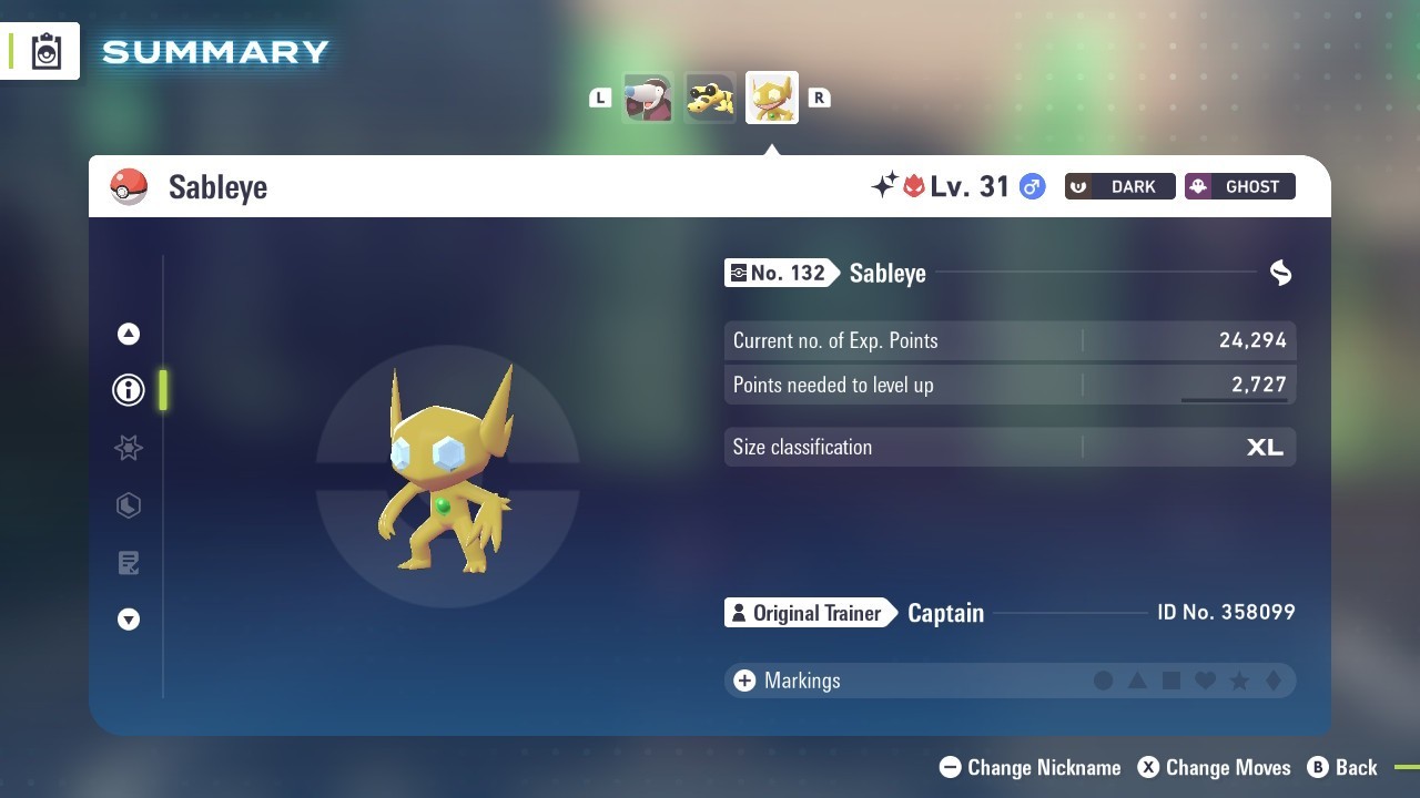 ✨Shiny Alpha Sableye 6IV – EVs Pokemon Legends ZA – FREE Masterball – Lv. 31