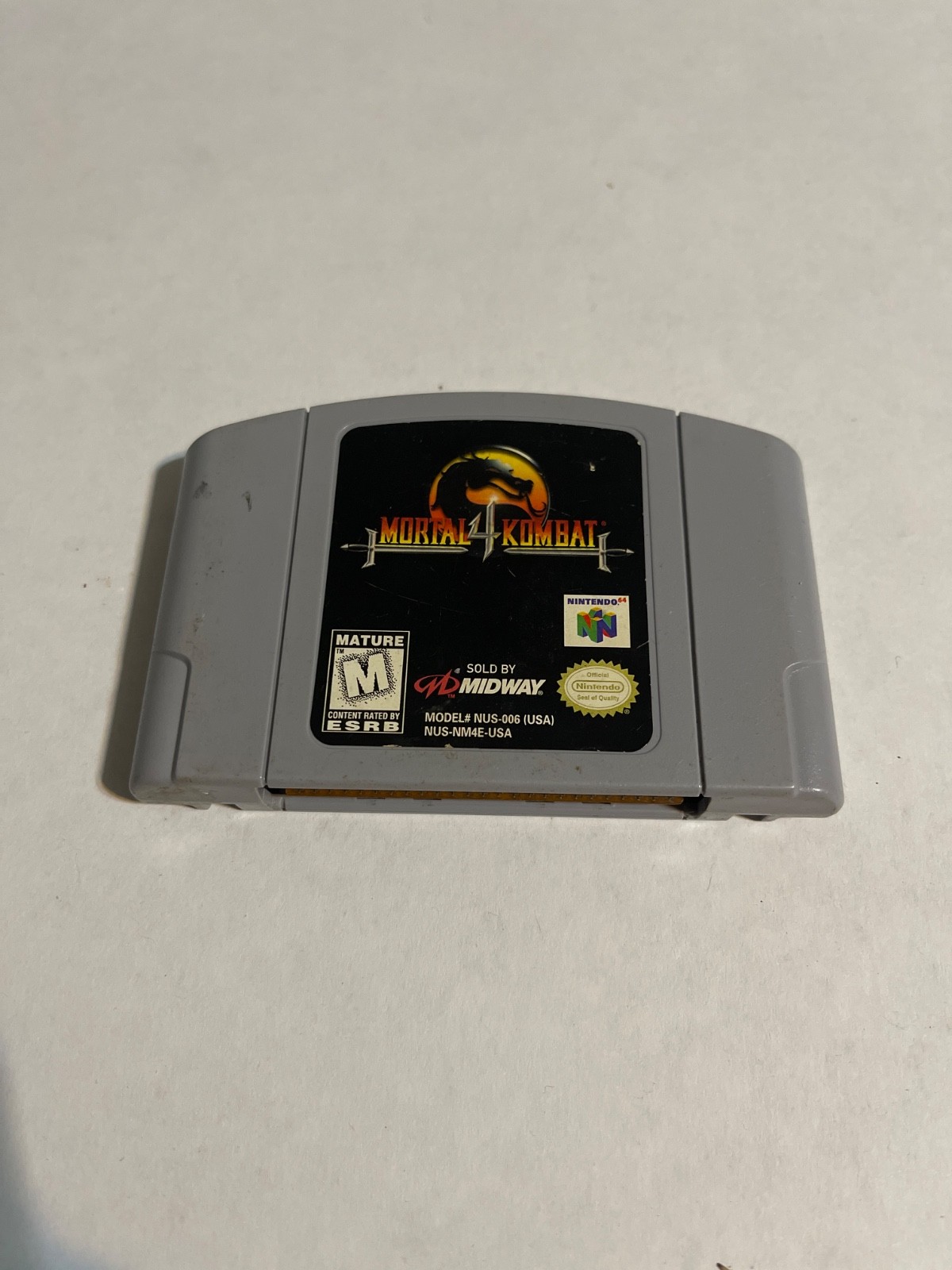 Mortal Kombat 4 N64 Game Cartridge USA Version Nintendo 64 Authentic OEM