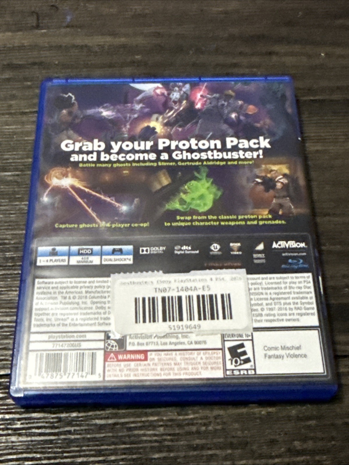 Ghostbusters (Sony PlayStation 4, 2016) PS4 Activision 1-4 Player Video Game