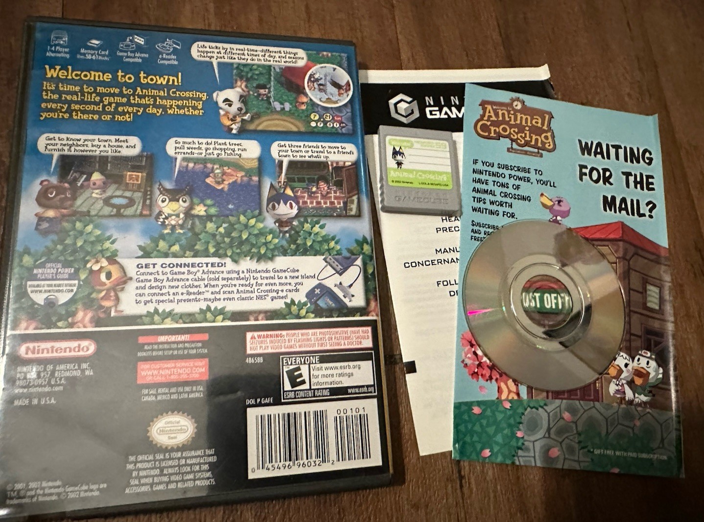 ANIMAL CROSSING Nintendo GameCube Players Choice +Memory Card, Insert -NO MANUAL