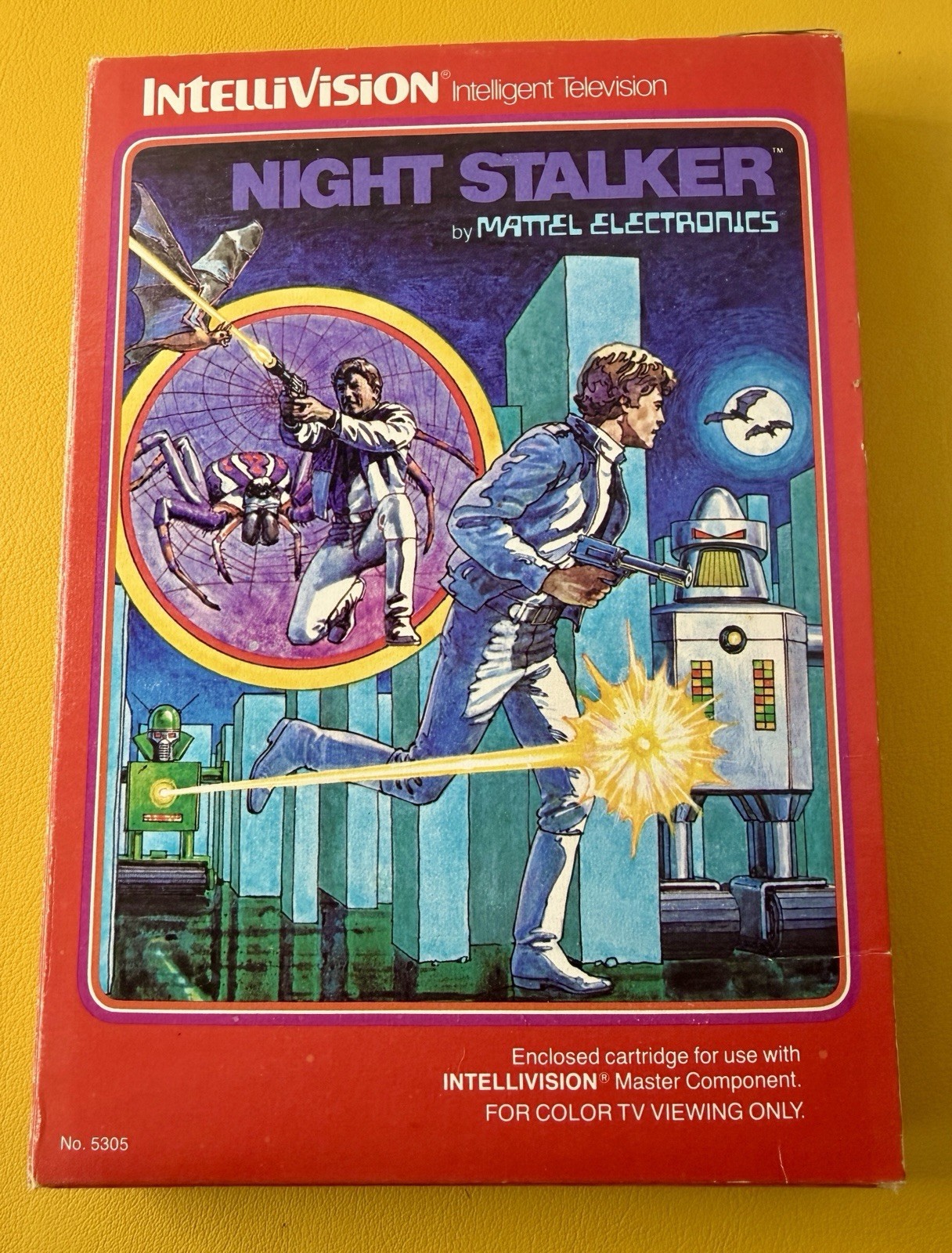 Night Stalker (1982) Mattel Intellivision Complete Tested And Working