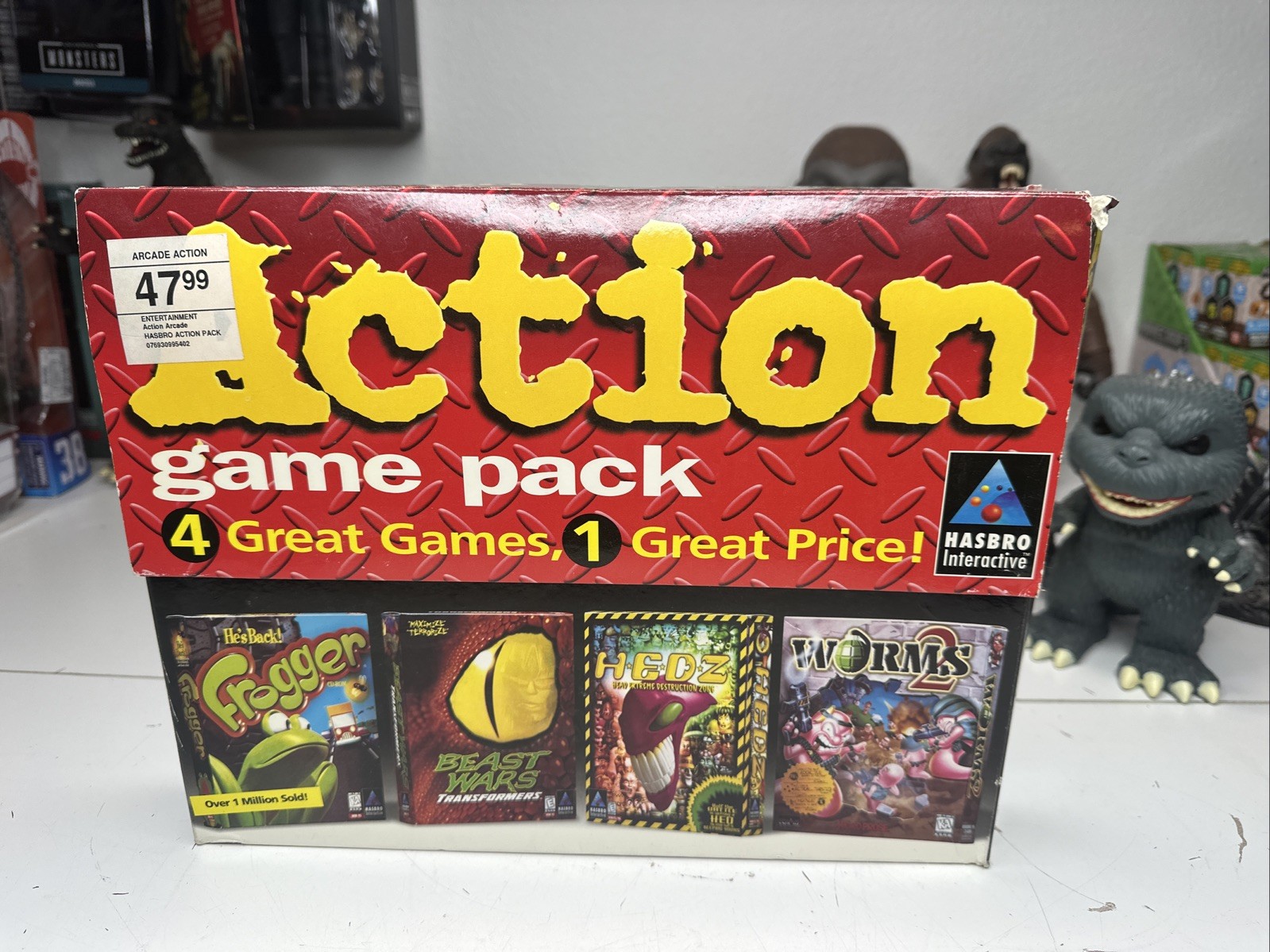 Hasbro Interactive Action PC Game 4 Pack Frogger Hedz Worms 2 Beast Wars Oop ‘99
