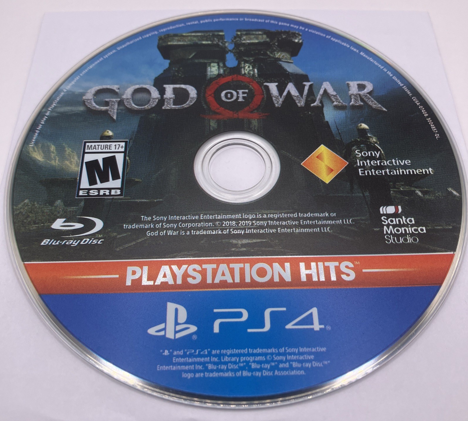 God Of War (PlayStation Hits) PS4 Disc Only Tested Working
