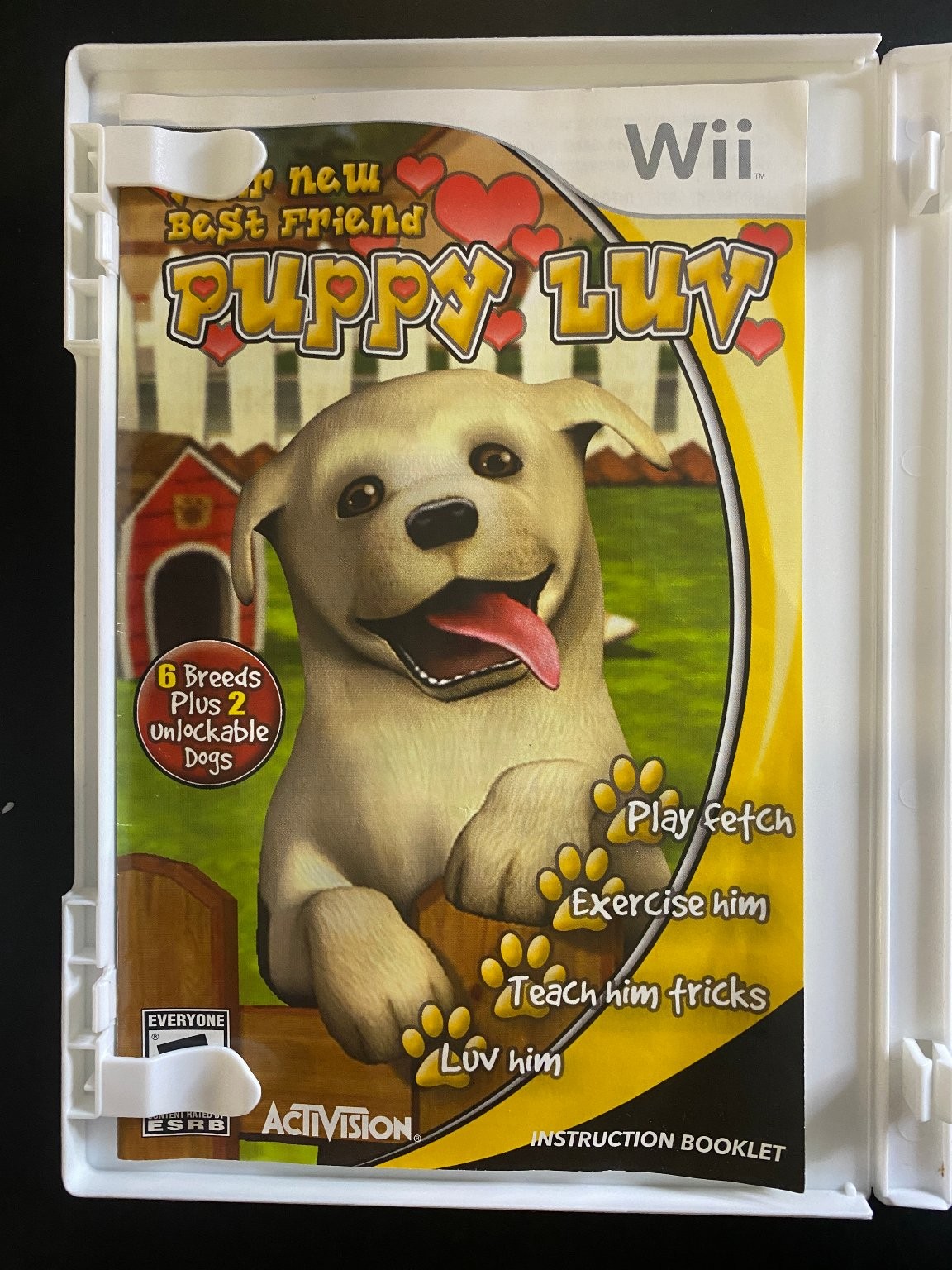 Puppy Luv Wii Video Game Activision Multiplayer Pet Simulation Includes Manual