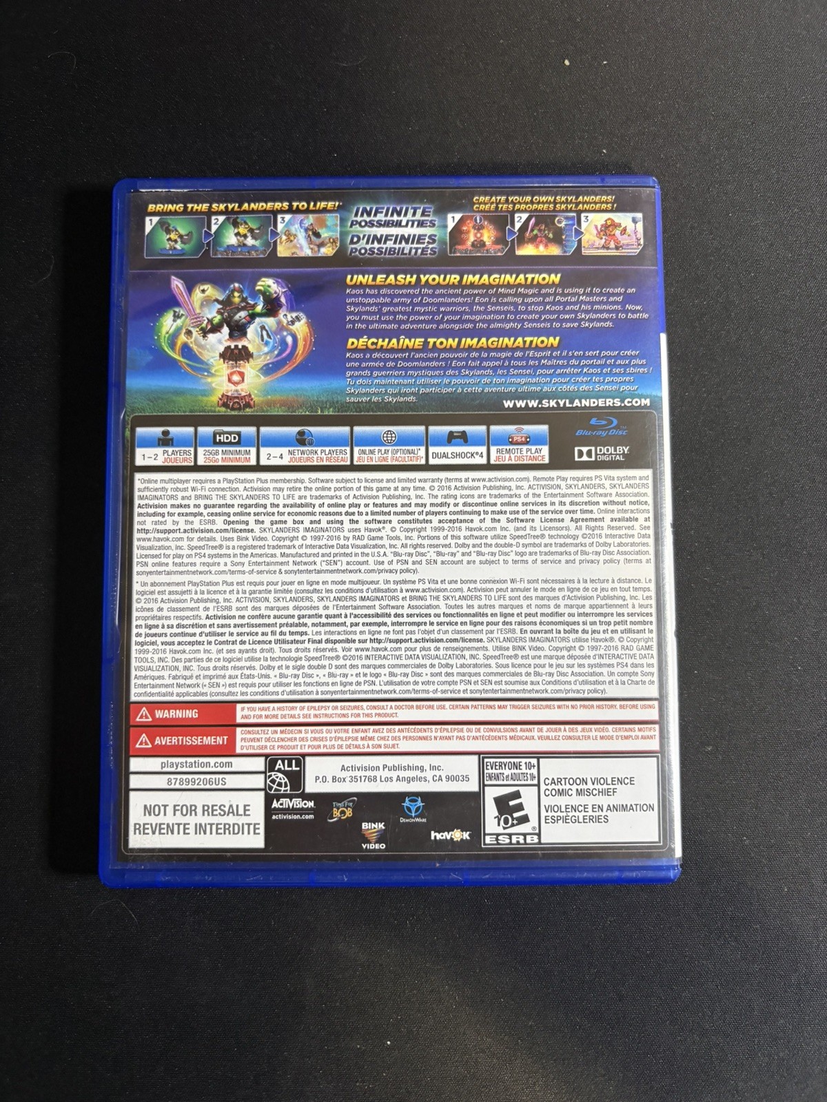 Skylanders Imaginators 2016 Sony Playstation PS4 CIB Complete Video Game -Tested