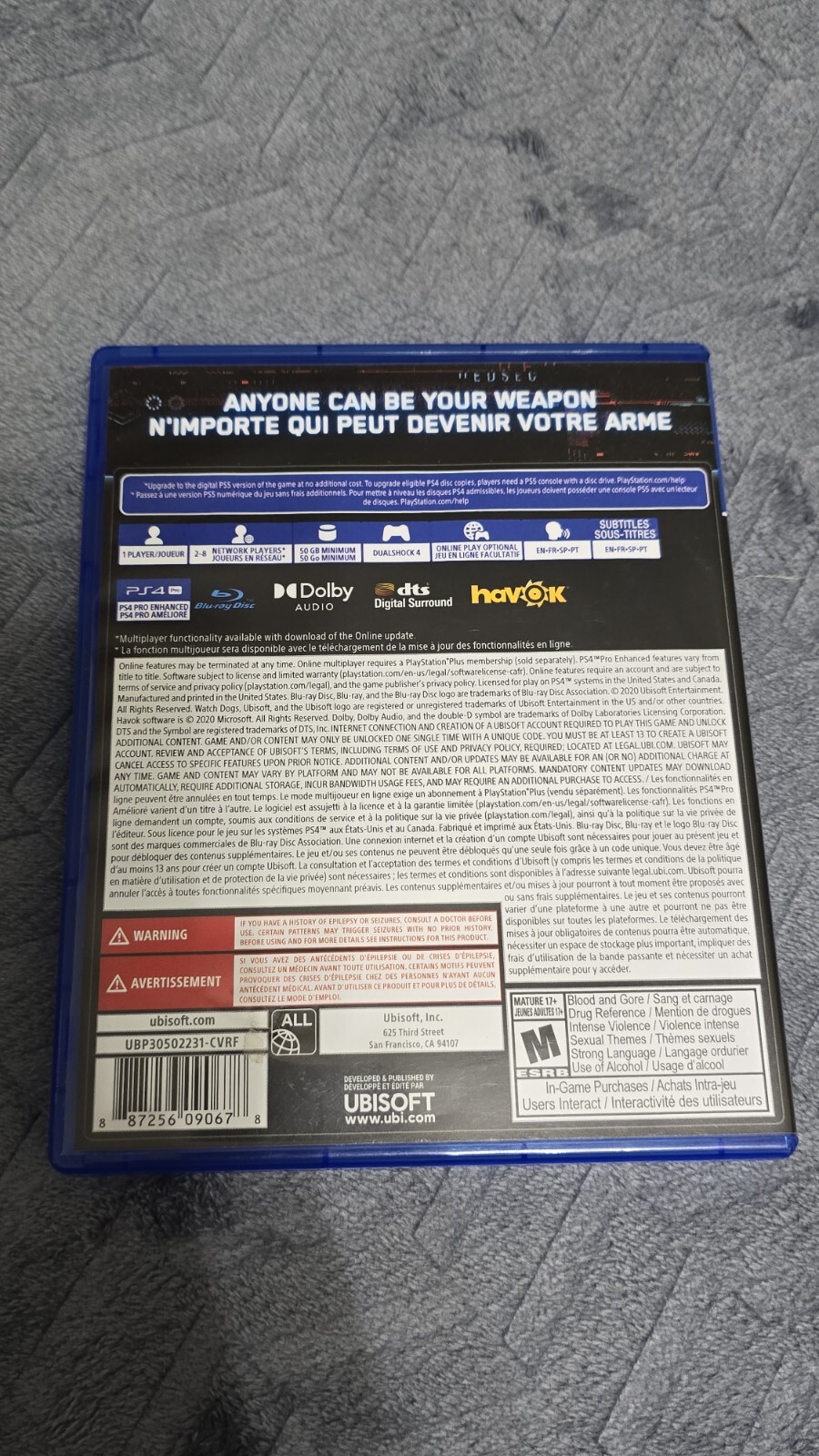 Watch Dogs Legion PlayStation 4 Ps5 Upgrade Available