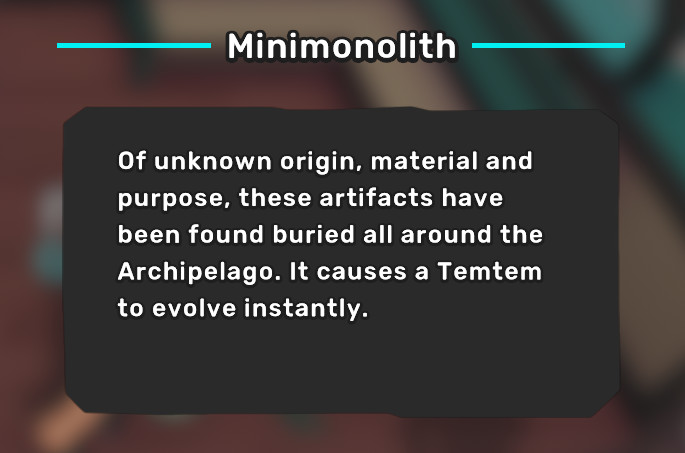 TemTem Minimonolith Consumable Item – Instantly Evolve Your TemTem!