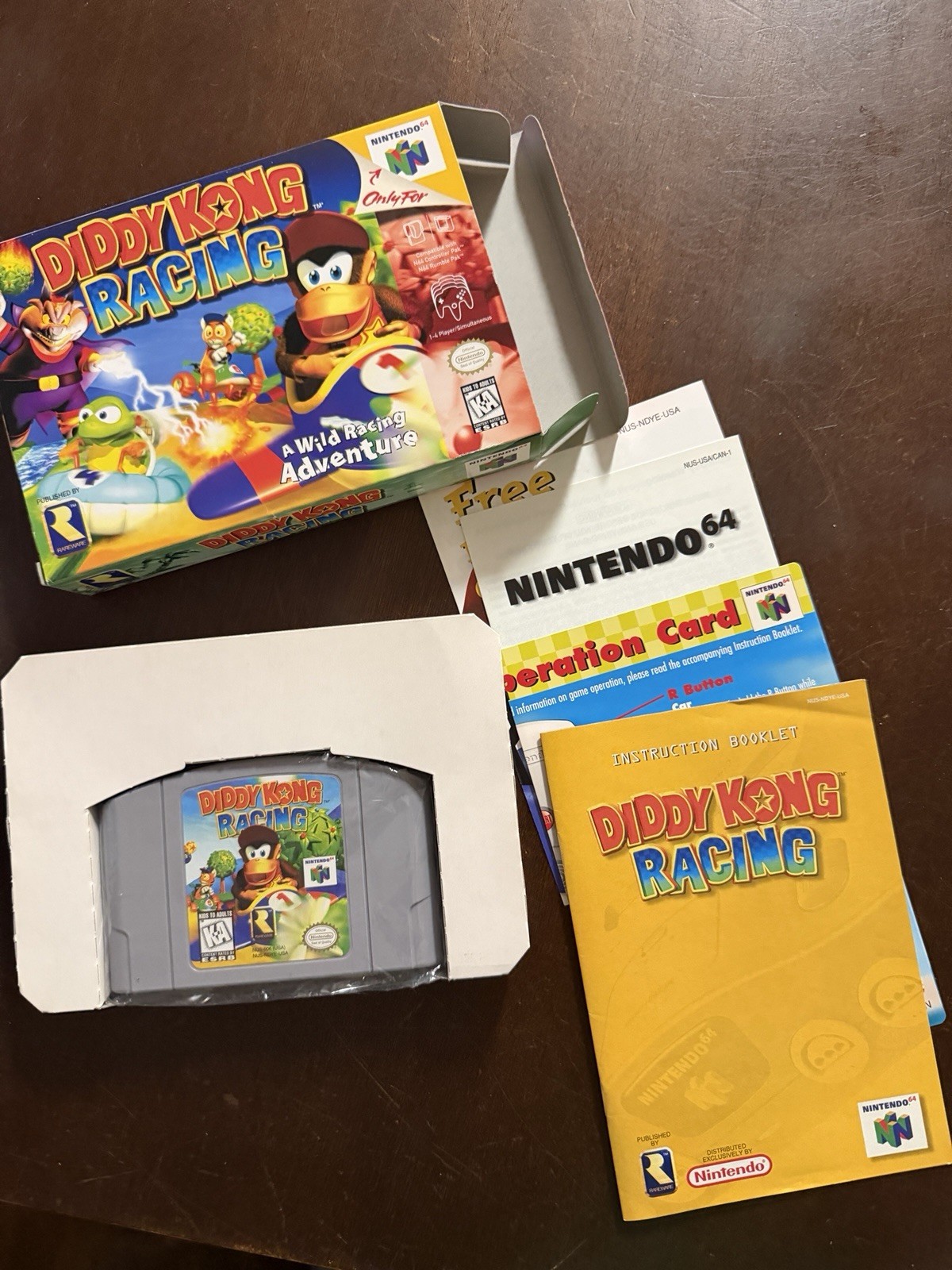 Diddy Kong Racing N64 CIB Complete In Box Nintendo 64 Authentic Game