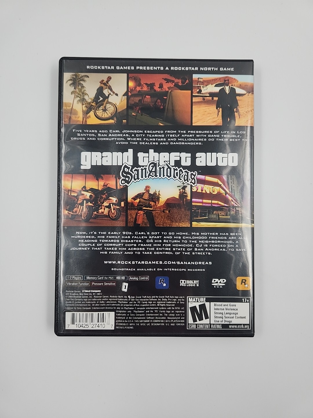 Grand Theft Auto San Andreas PS2 PlayStation 2 Complete CIB + Map