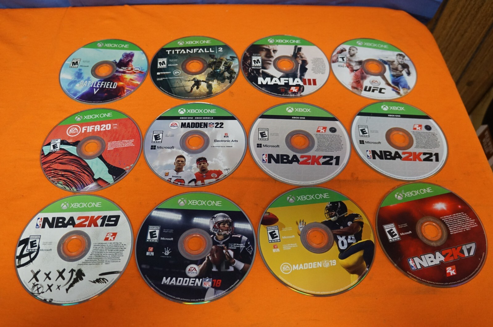 Misc Lot Of 12 Xbox One Games Disc Only Various Titles Mostly Sports
