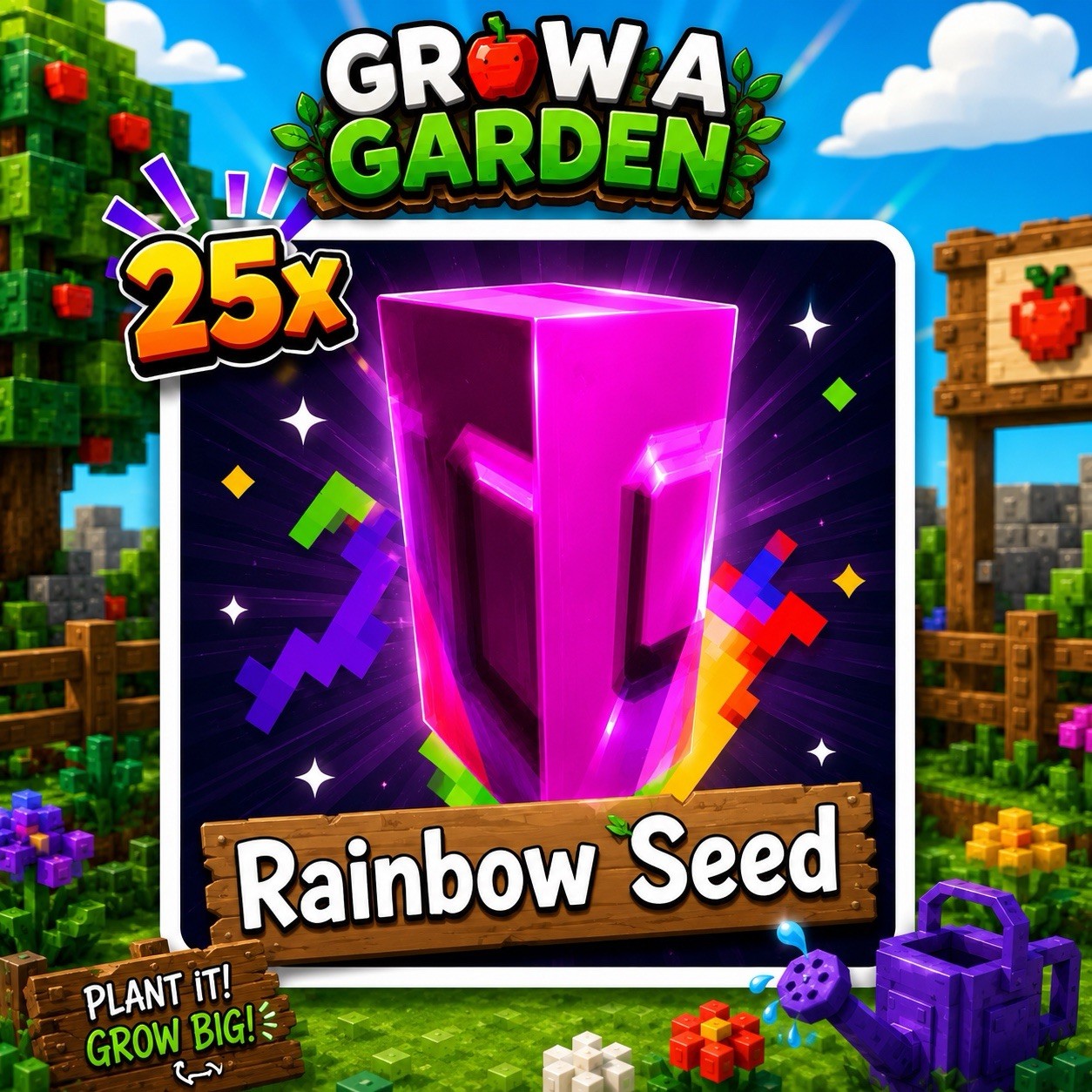 🪴 GROW A GARDEN 2 🪴 25x Rainbow Seed | Fast And Cheap