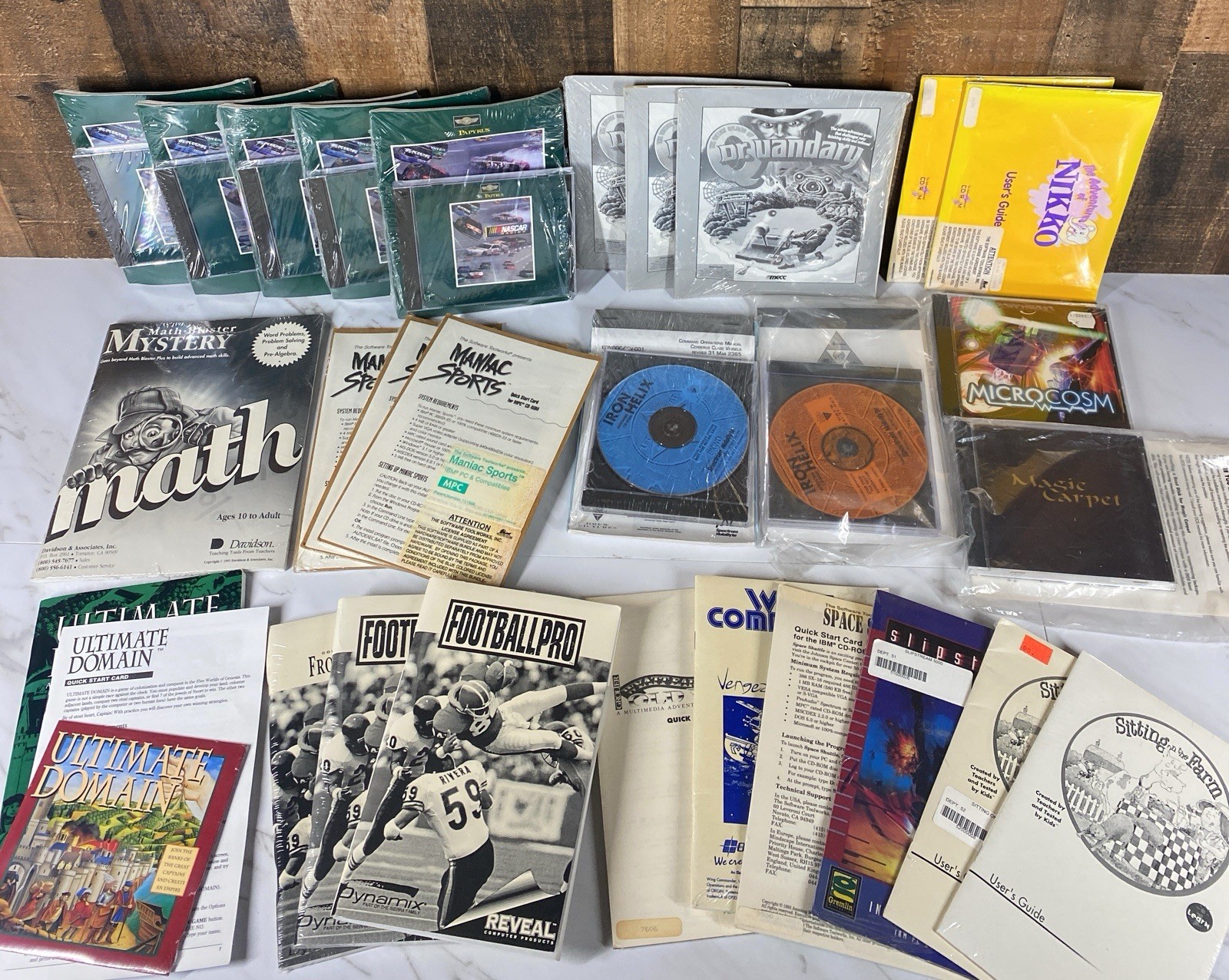 Lot of 28 (some duplicates) Vtg MS-DOS IBM PC Computer Games Most are sealed