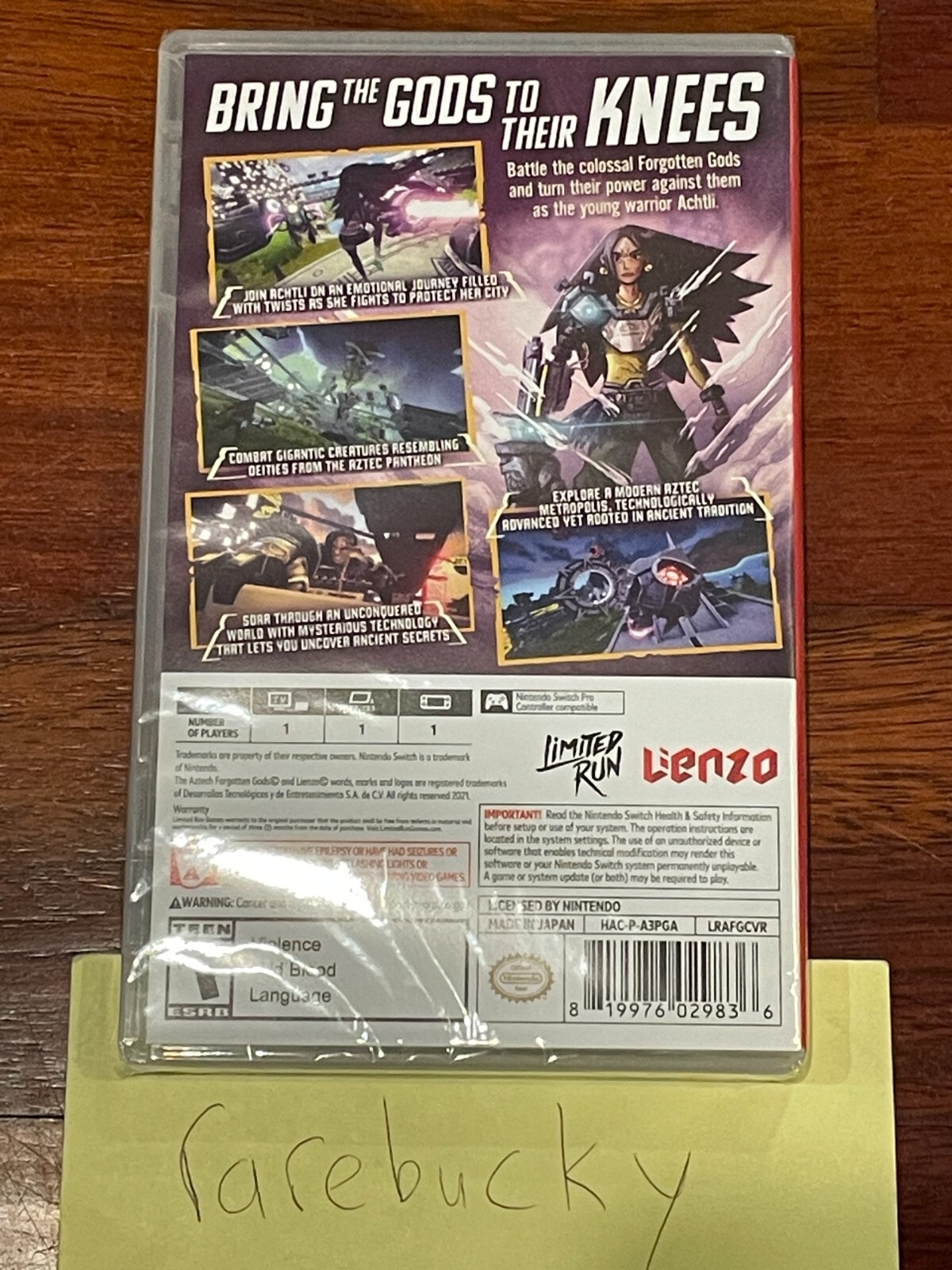 Aztech Forgotten Gods (Nintendo Switch) NEW SEALED Y-FOLD MINT, RARE LIMITED RUN