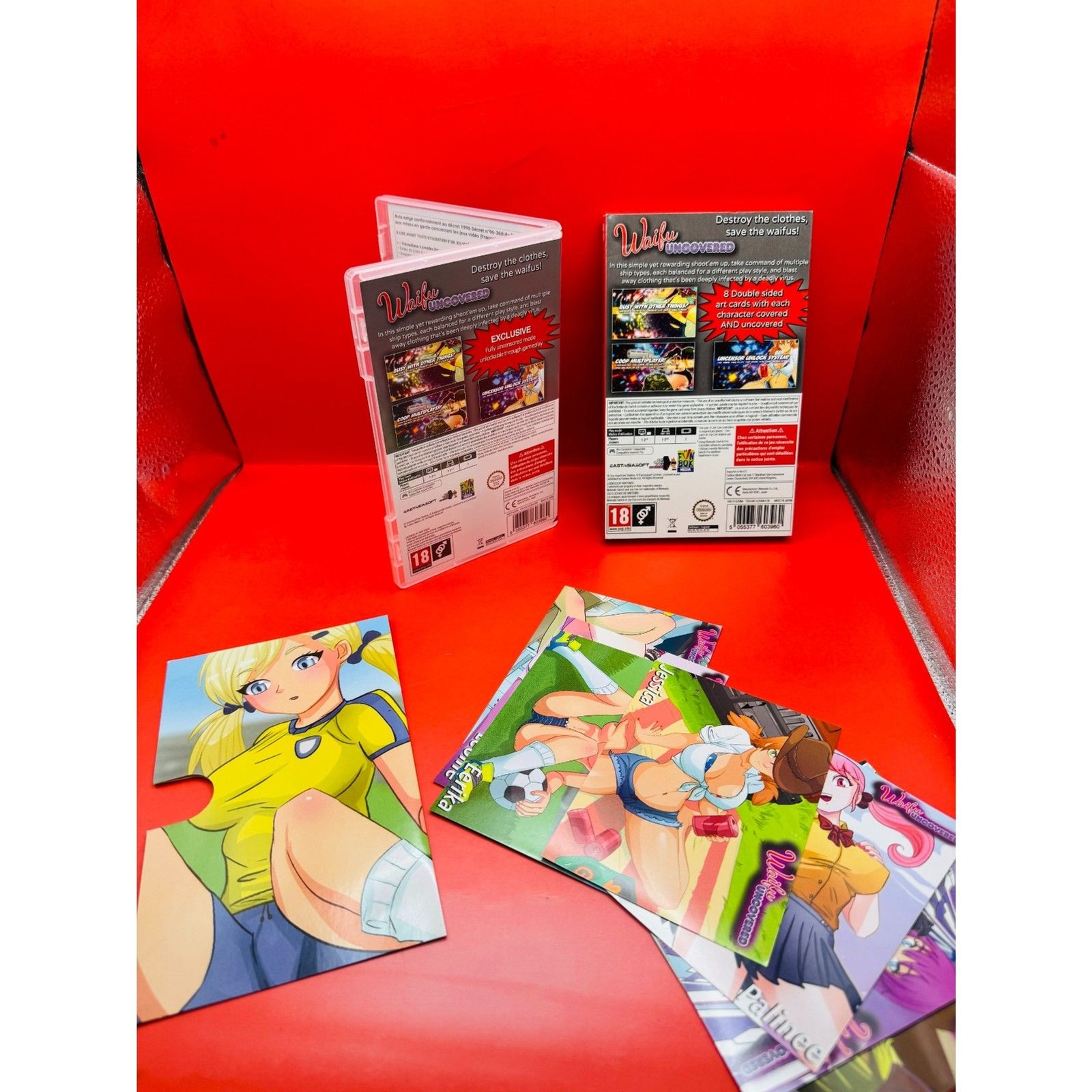 Waifu Uncovered Slip Cover Version Nintendo Switch and Art Cards CIB Complete