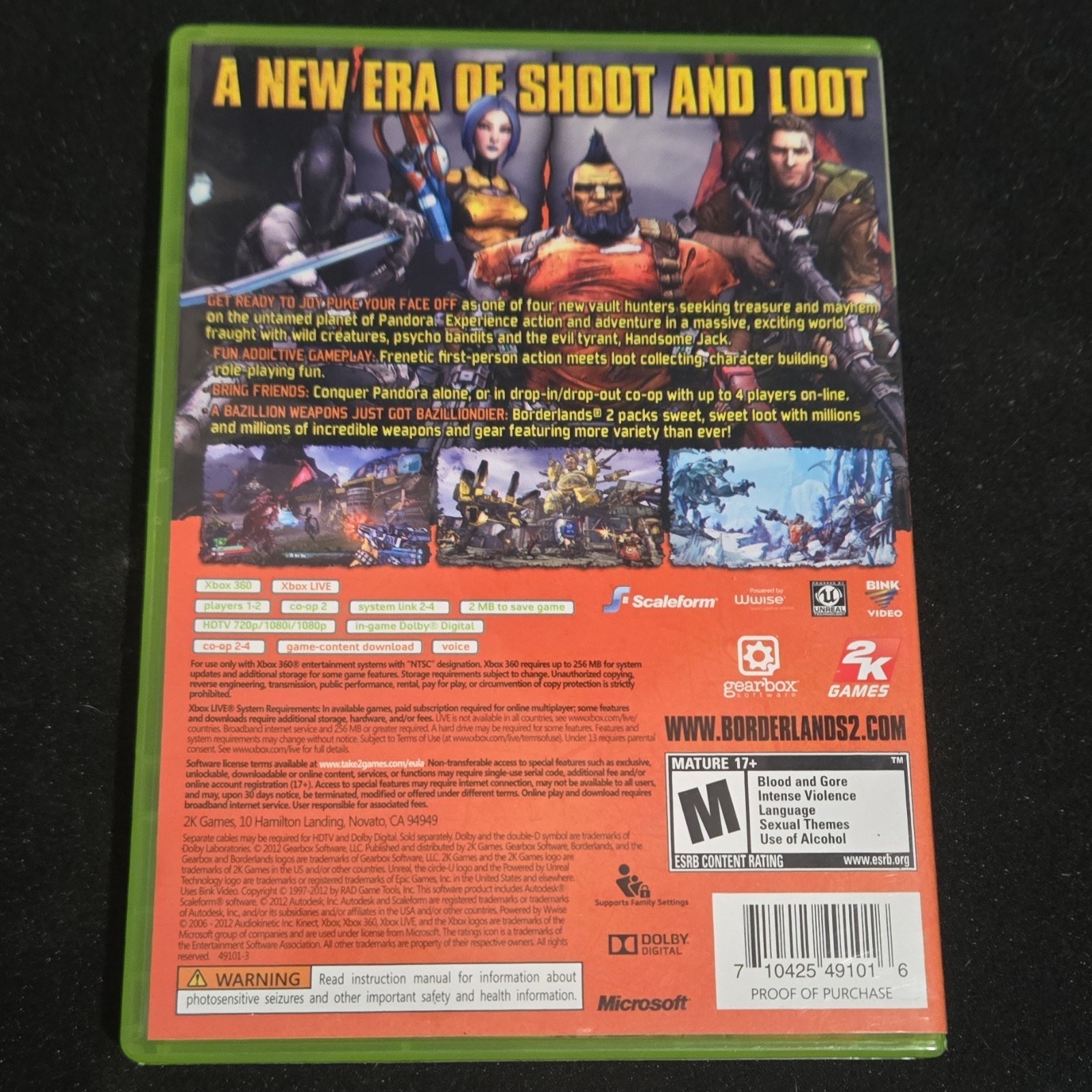 2K Games Borderlands 2 Xbox 360 Shooter Action & Adventure Multiplayer Manual