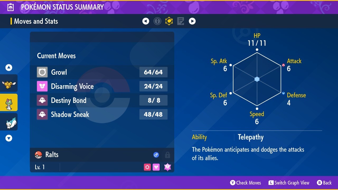 MALE Ralts XXXL Shiny Egg Lv. 1 6IV Jumbo Alpha Size Pokemon Scarlet Violet SV