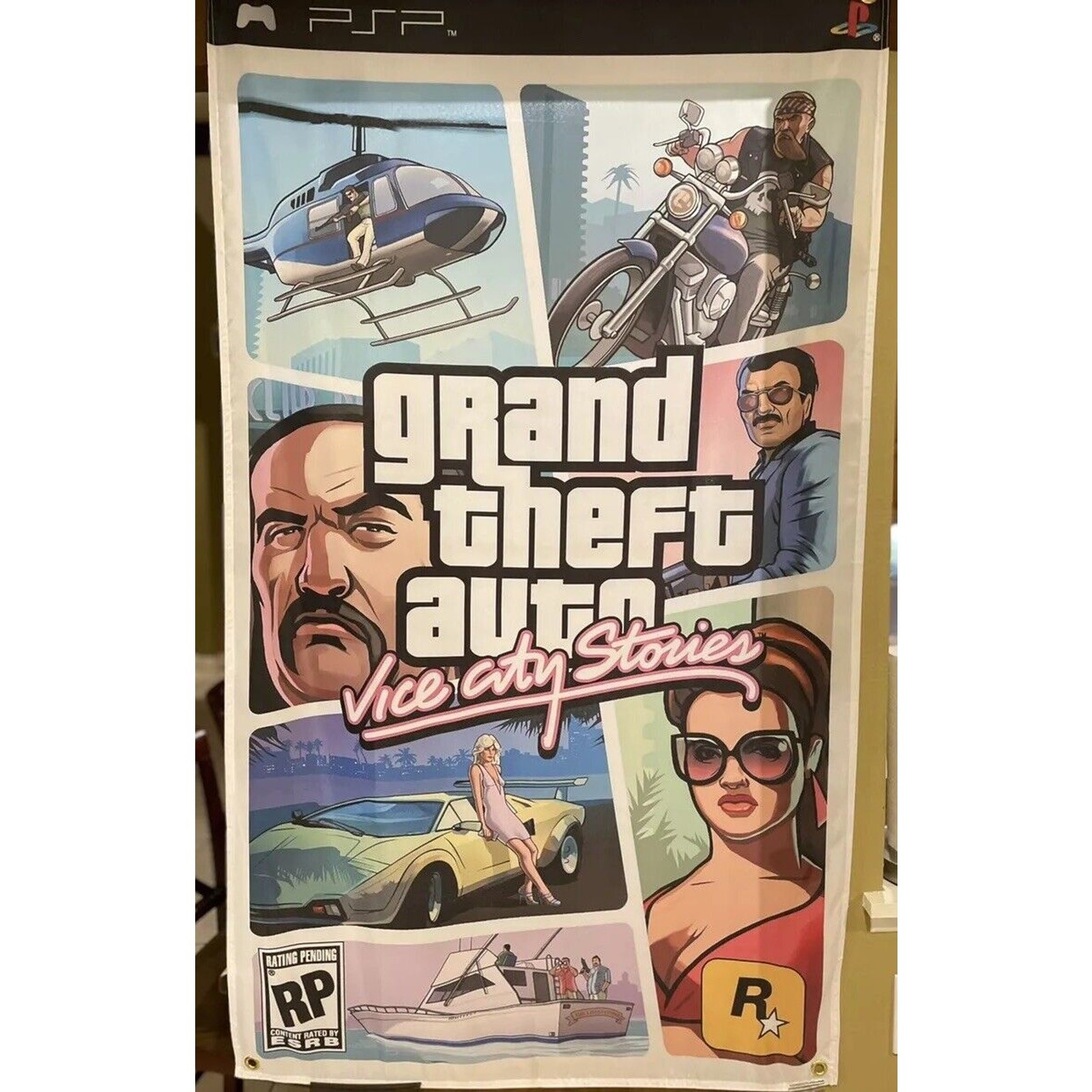 Grand Theft Auto: Vice City Stories 5′ Flag Sony PSP PlayStation Portable GTA