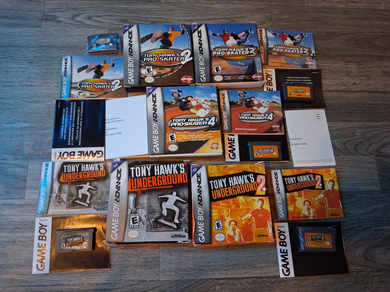 Tony Hawk’s Pro Skater 2 3 4 Underground 1 + 2 GBA Complete CIB GameBoy Advance