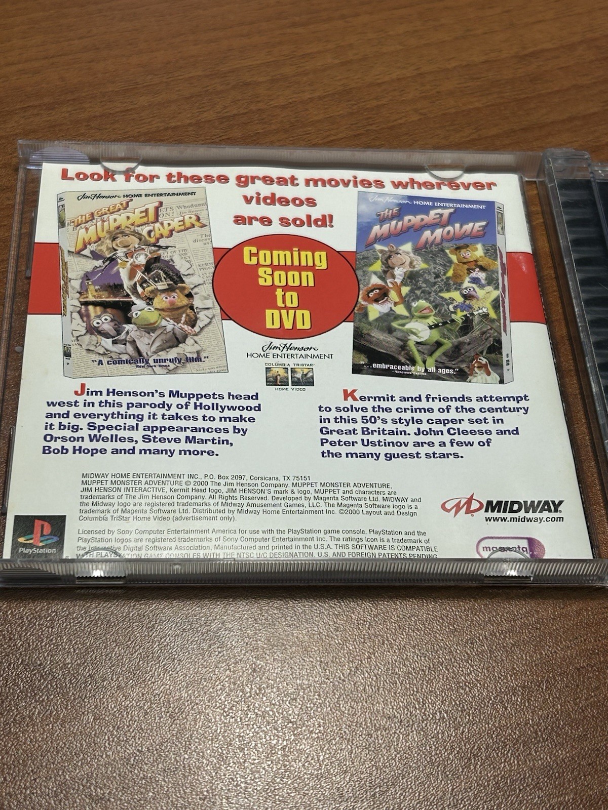 Muppet Monster Adventure CIB (Sony PlayStation 1, 2000) FUNCTIONING