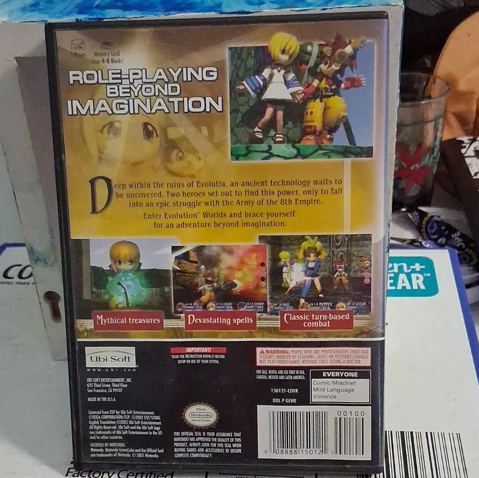 Ubisoft Evolution Worlds Nintendo GameCube Turn-Based RPG w/ Manual E NTSC-U/C