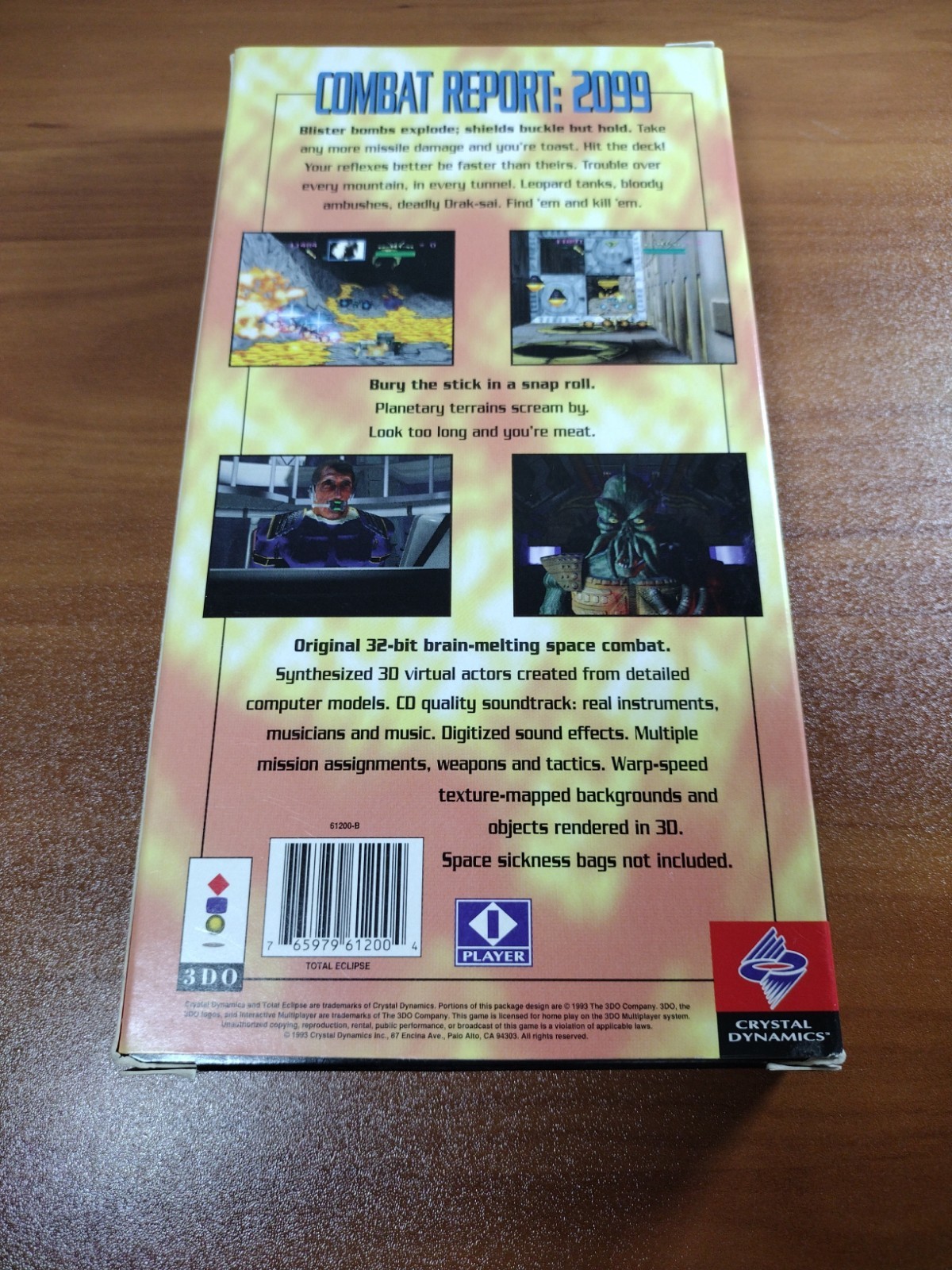 Total Eclipse (Panasonic 3DO, 1993) Longbox Near CIB (No Disc or RegCard) NM Box
