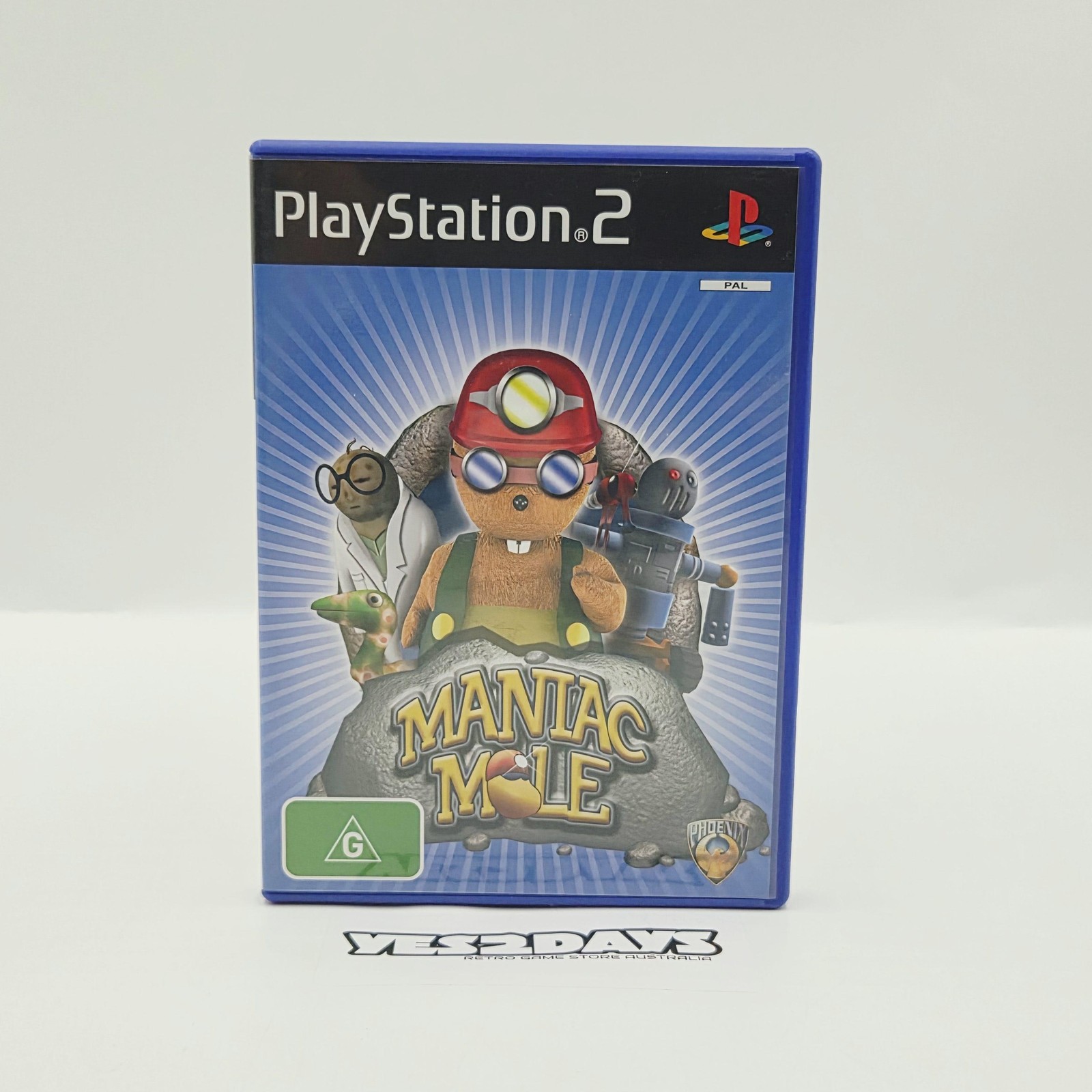 Maniac Mole Sony PlayStation 2 Phoenix PAL Blue Case Austria G Manual Included