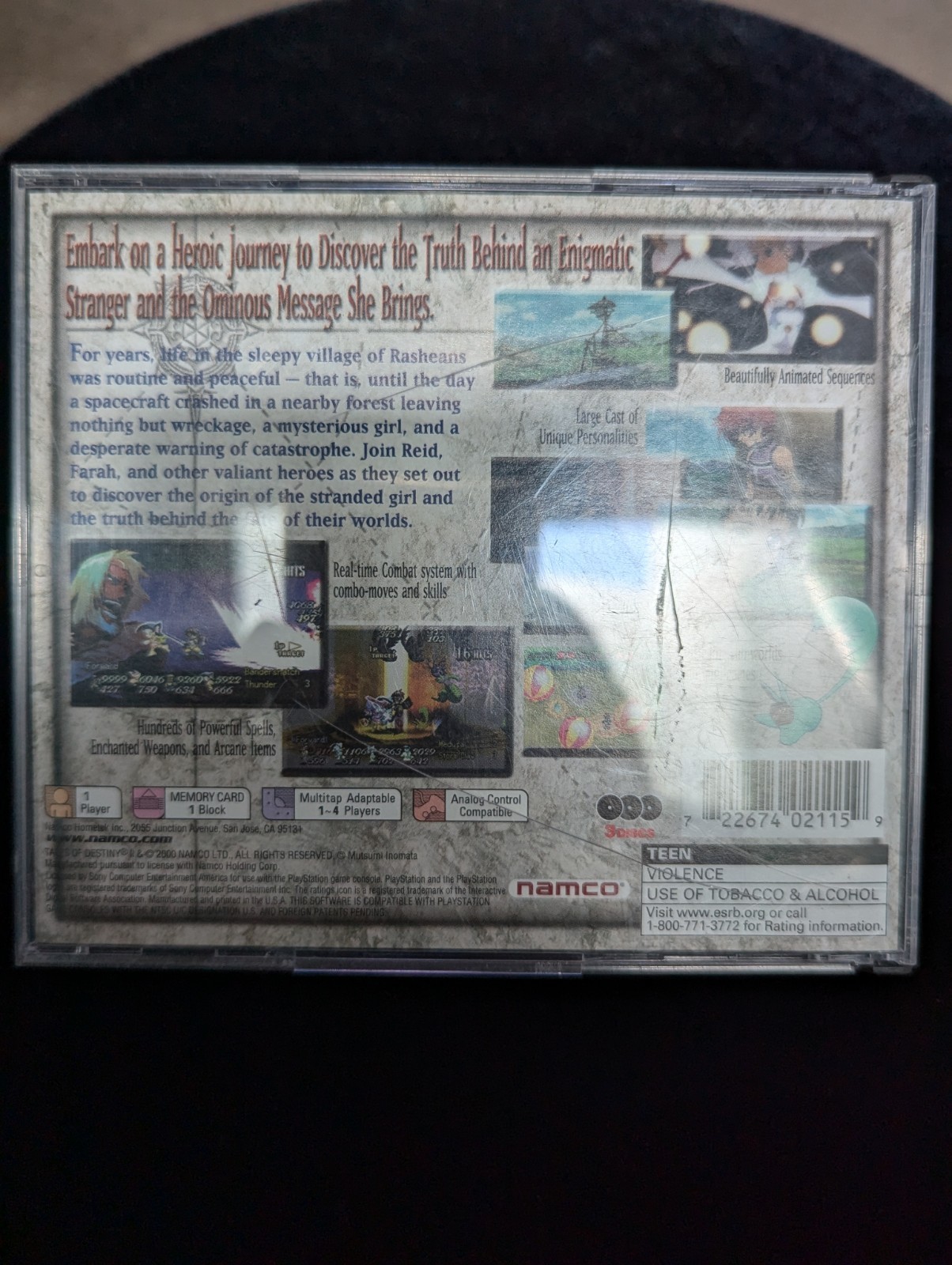 Tales of Destiny 2 Sony PlayStation 1 *No Manual* *Tested Working*