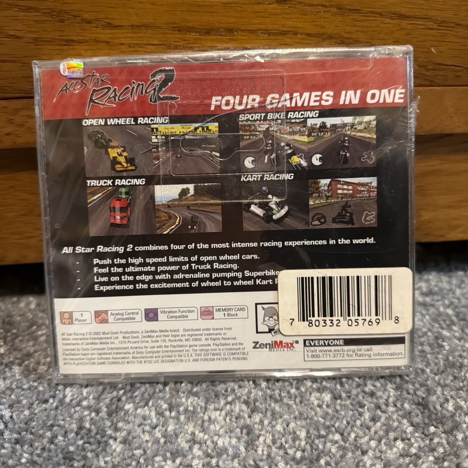 All Star Racing 2 (Sony PlayStation 1, 2003) PS1 NEW SEALED
