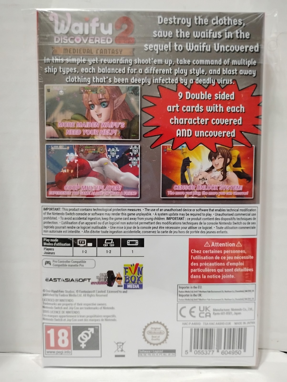 Funbox Media Waifu Discovered 2 Nintendo Switch Shoot ‘Em Up PEGI 18 Co-op