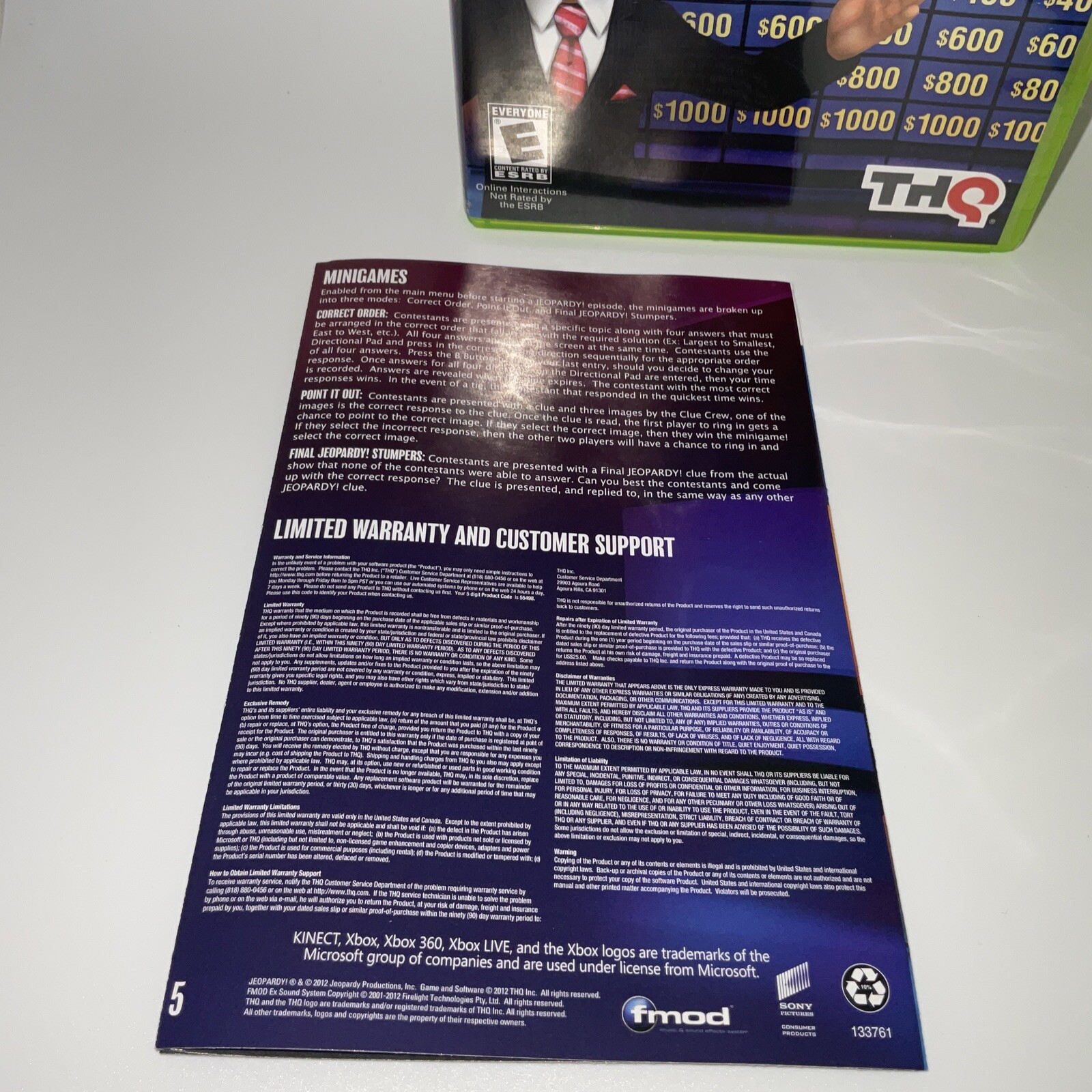 Jeopardy (Microsoft Xbox 360, 2012). CIB Tested Fast Shipping
