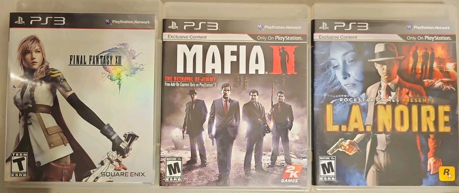 (3-PS3 Games)..Final Fantasy.X111, Mafia 11, And L.A.Noire..