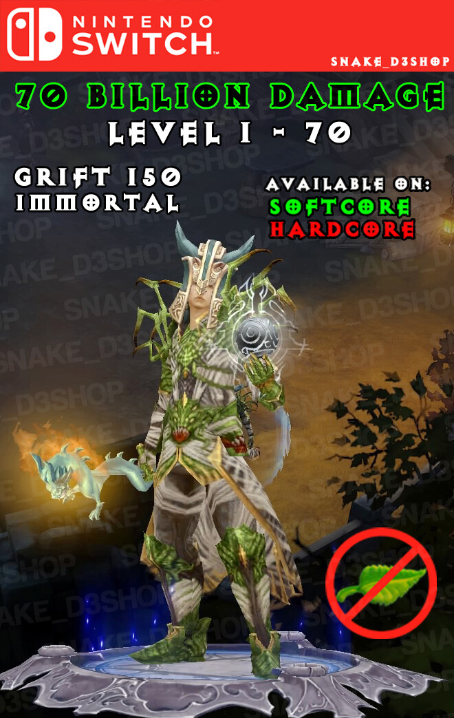 Diablo 3 – Nin. Switch – Modded PRIMAL Typhon’s Veil – New Wizard Set – 2.6.8