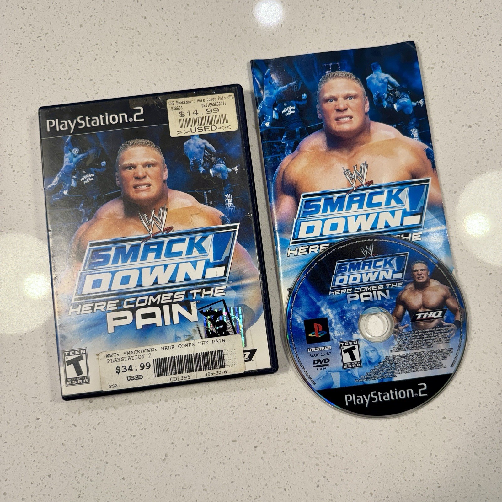WWE SmackDown Here Comes the Pain (Sony PlayStation 2, 2003) PS2 Complete CIB