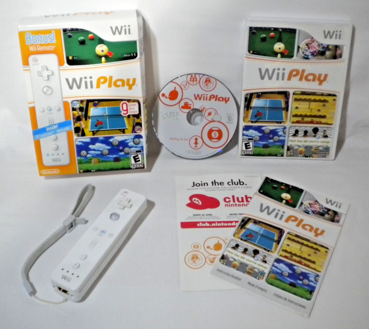 Wii Play Big Box w/ Game & Remote Controller (Nintendo Wii) TESTED FREE SHIPPING