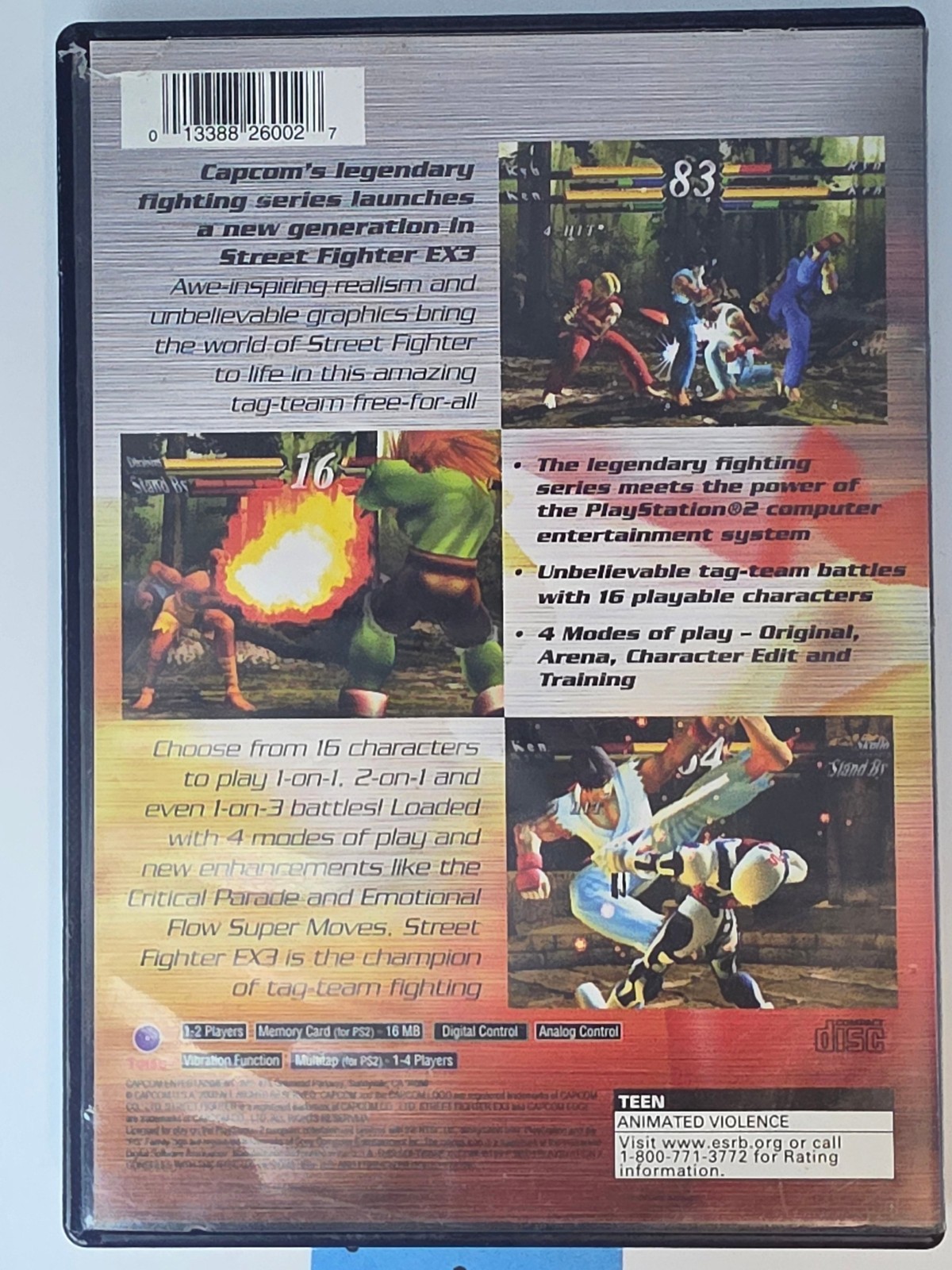 Street Fighter EX3 PS2 Box + Game Capcom Fighting CIB