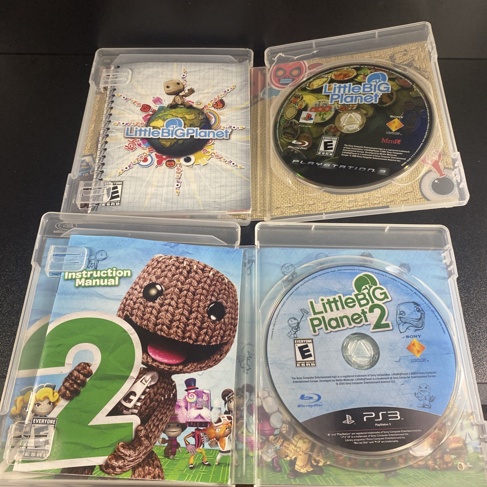 PS3 LittleBigPlanet 1 & 2 Bundle Complete CIB Tested LBP 1 2