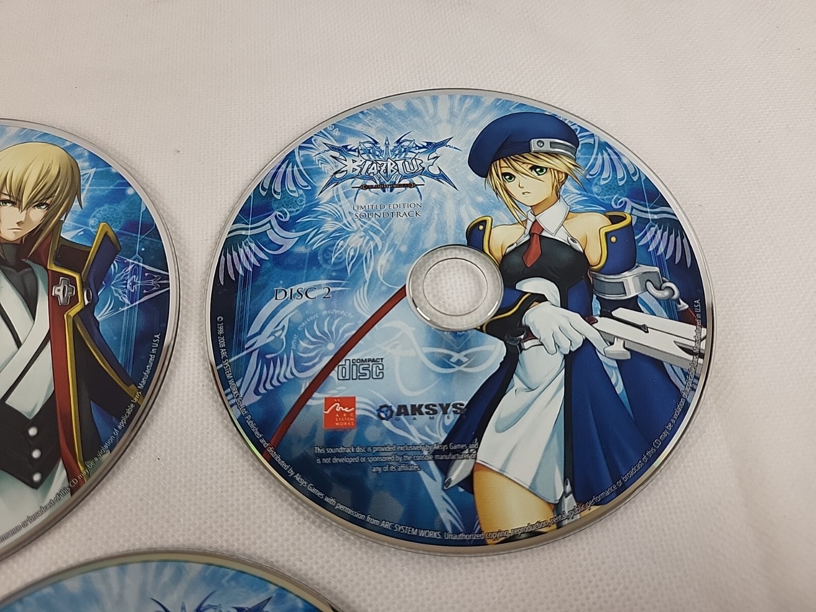 BlazBlue: Calamity Trigger Bonus Discs Arc System Works Aksys 3 Discs 2 CD 1 DVD
