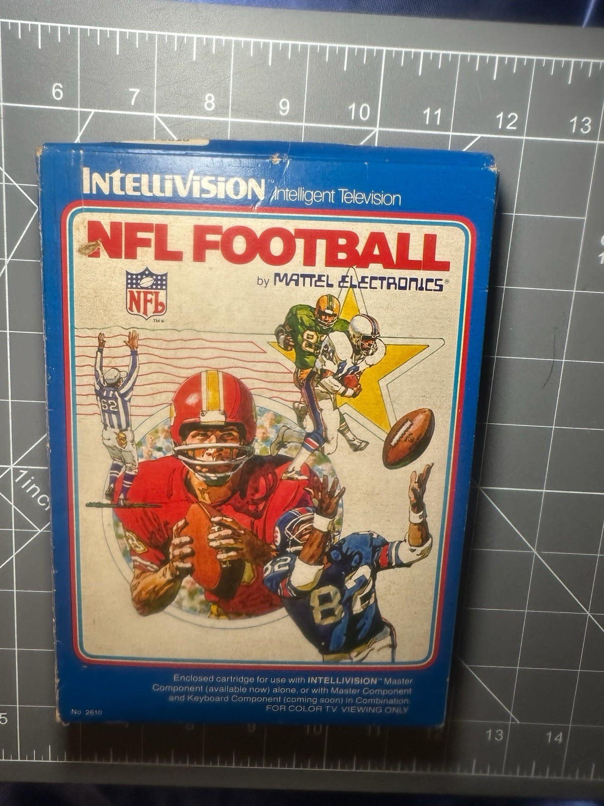 Rare! Mattel NFL Football Intellivision CIB 1979 with Overlays Two Playbooks